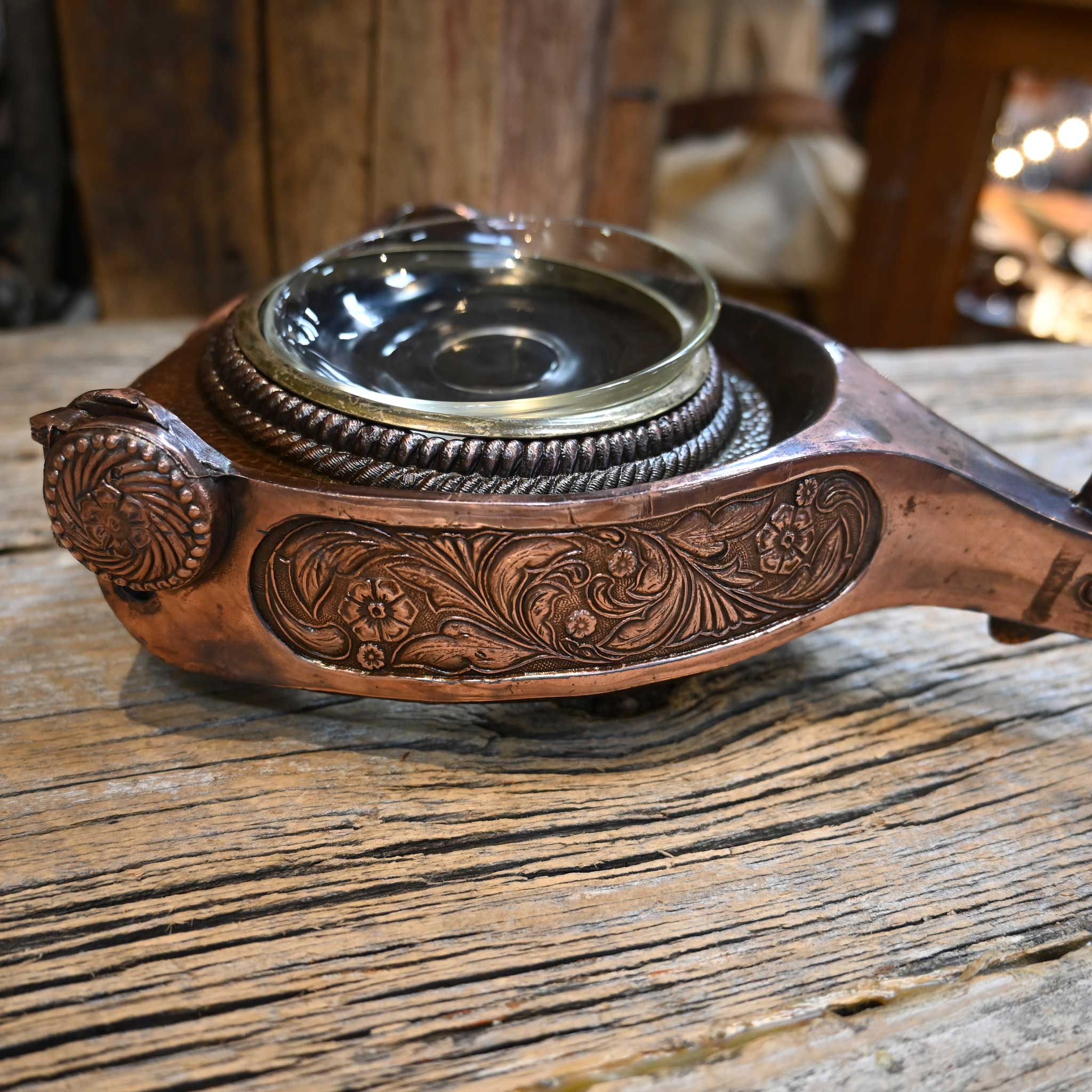 Vintage Spur Ashtray w/Original Glass - Image 2