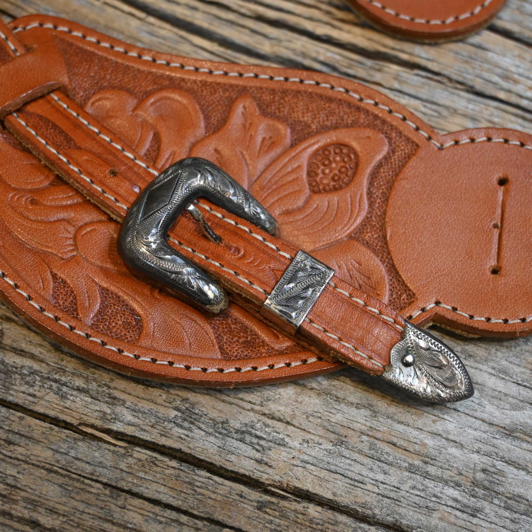 Vintage Spur Straps w/Sterling Silver Buckles - Image 2