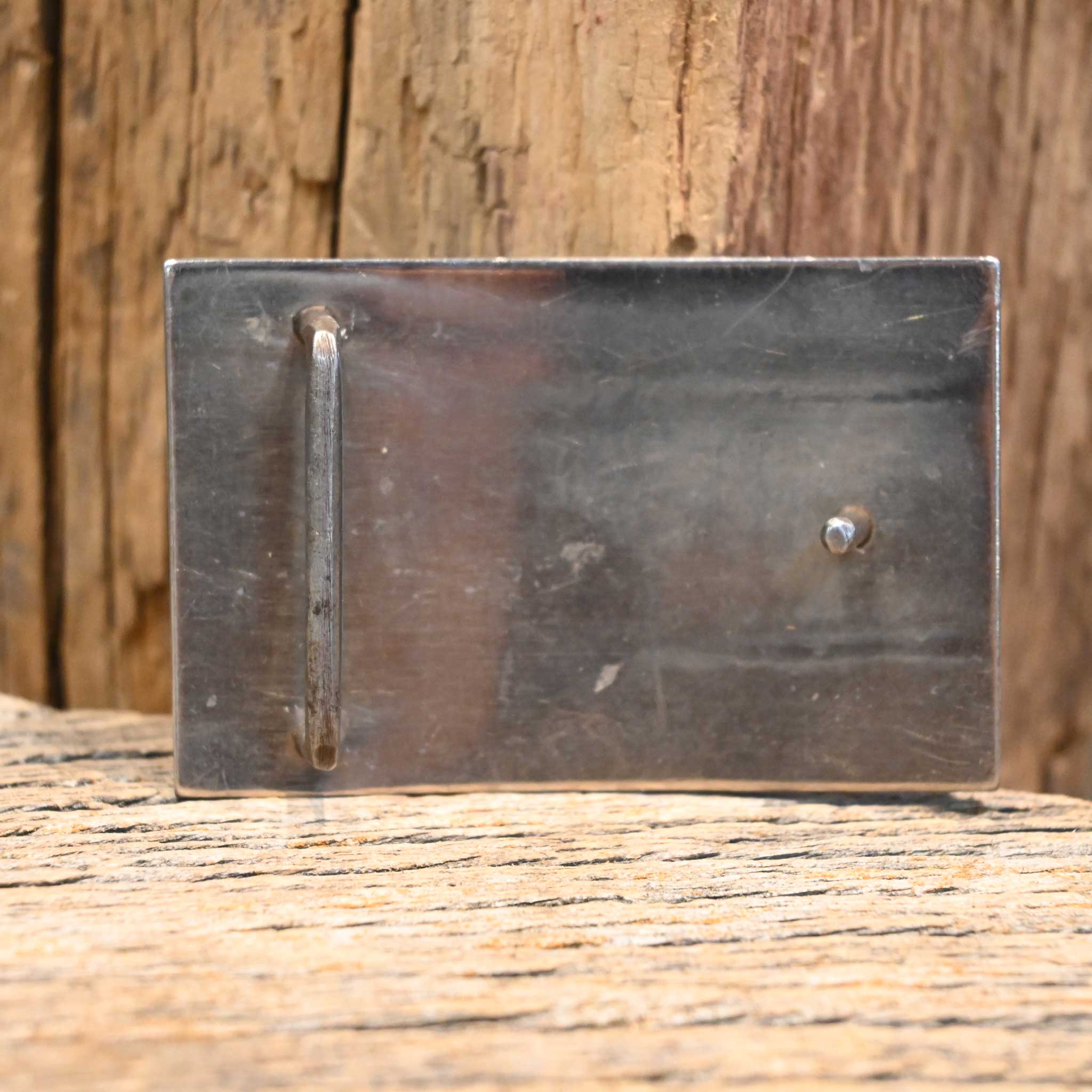 Vintage Sterling Silver Steer Head Belt Buckle - Image 2