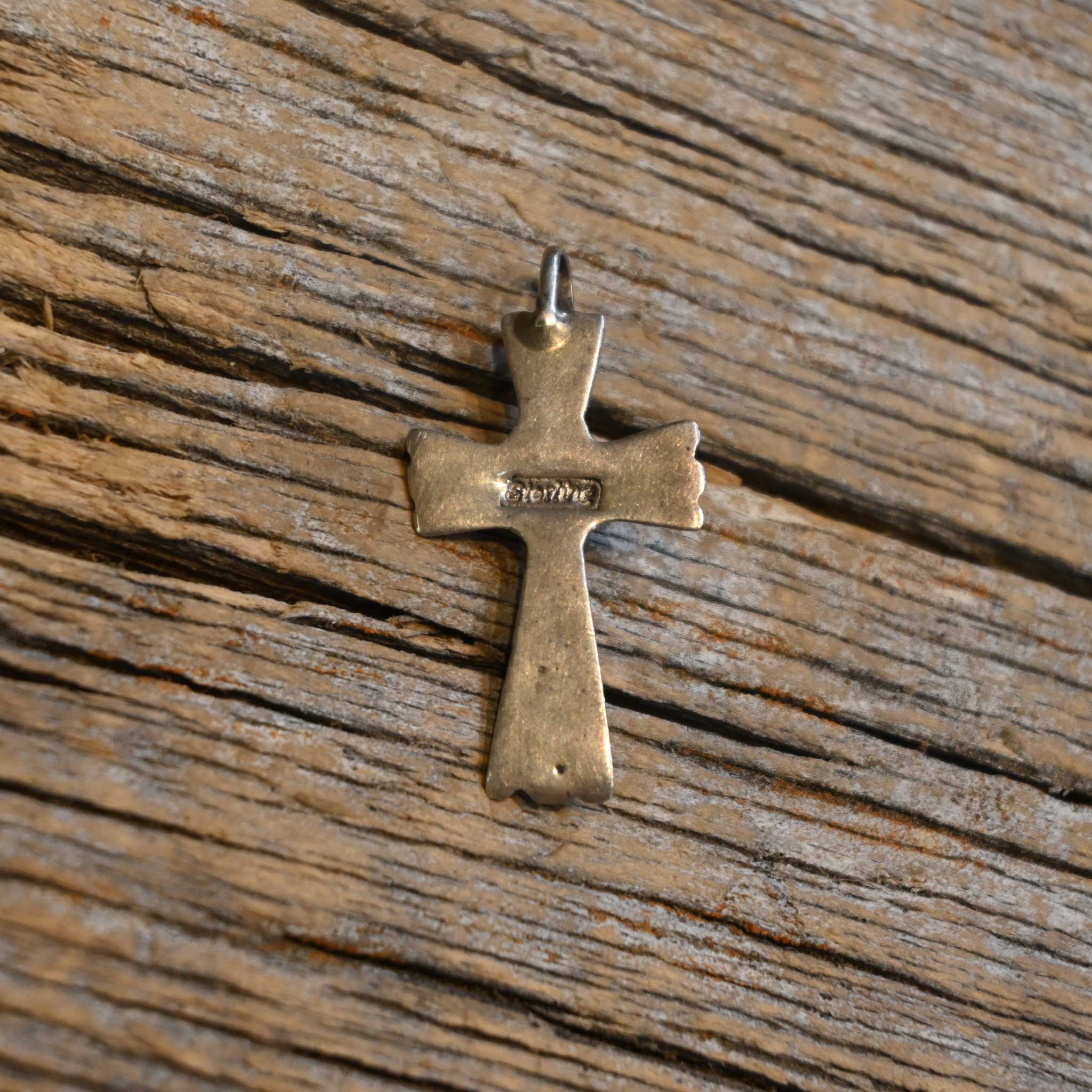 Vintage Sterling Silver Cross Pendant - Image 2