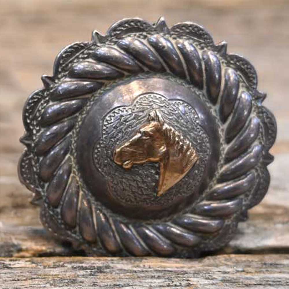 Vintage Silver Conchos w/14k Horse