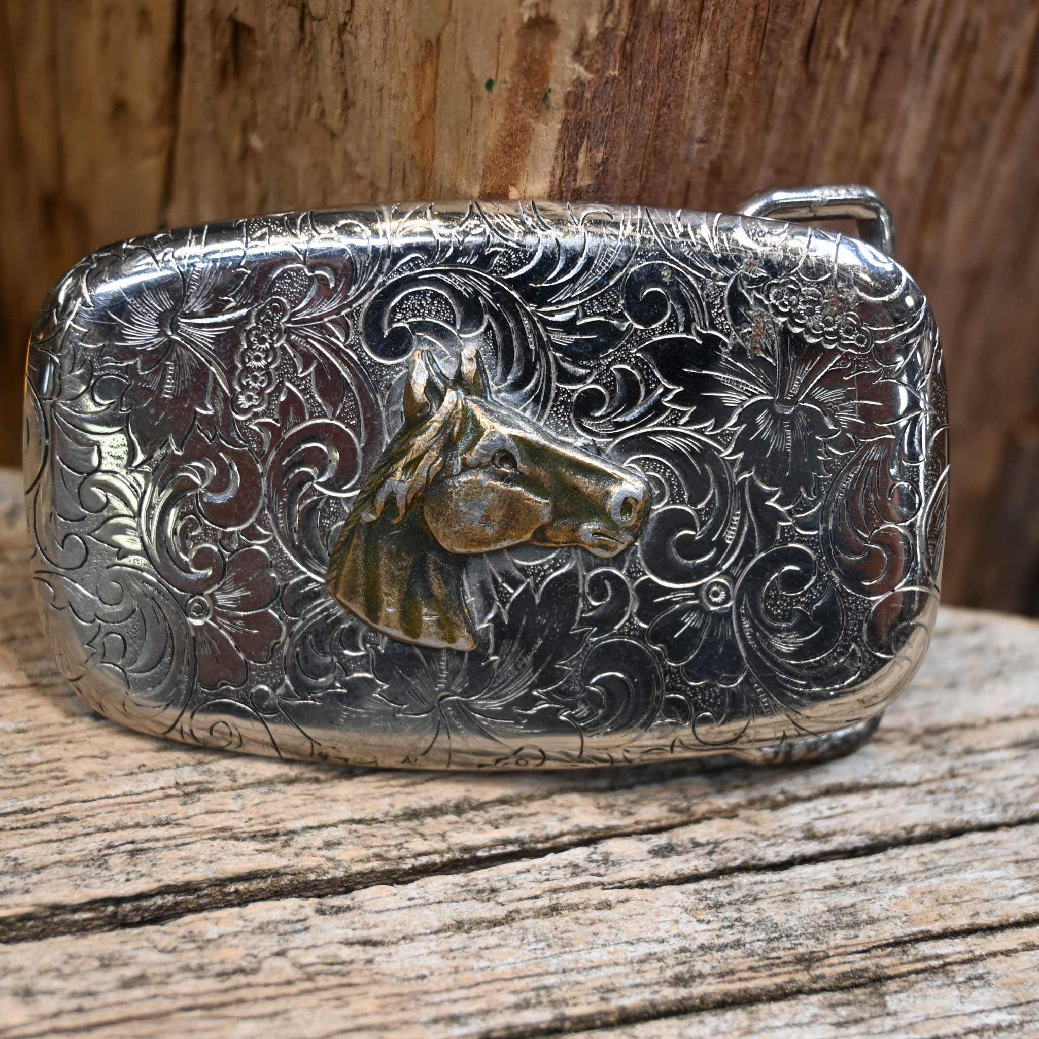 Old Timers Horse Head Belt Buckle Made in USA