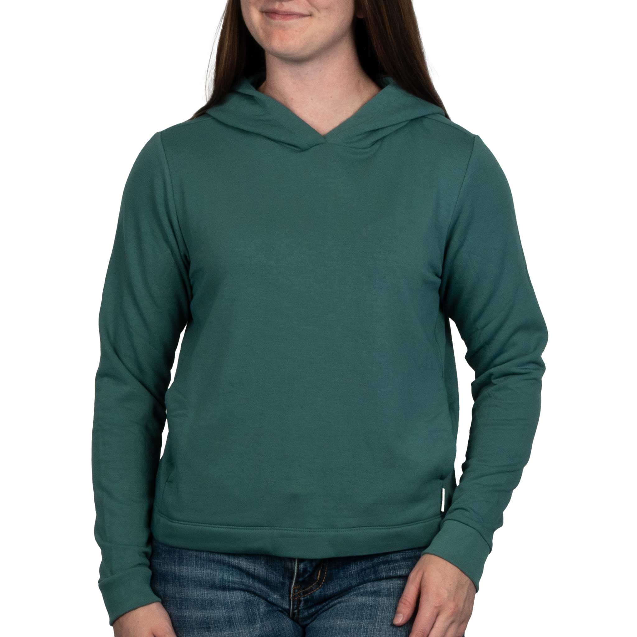 Free Fly Women's Bamboo Fleece Cropped Hoodie - Sea Pine