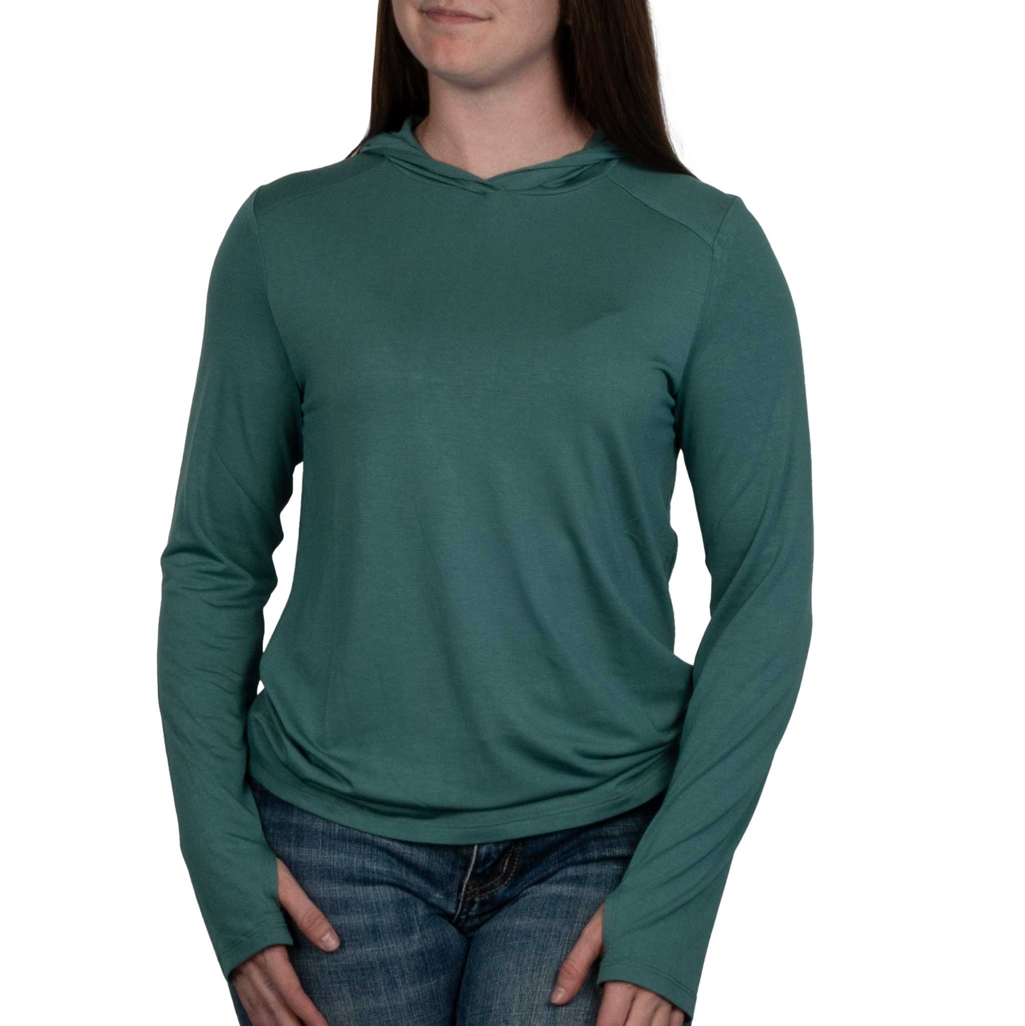 Free Fly Women's Bamboo Shade Hoodie II - Sea Pine