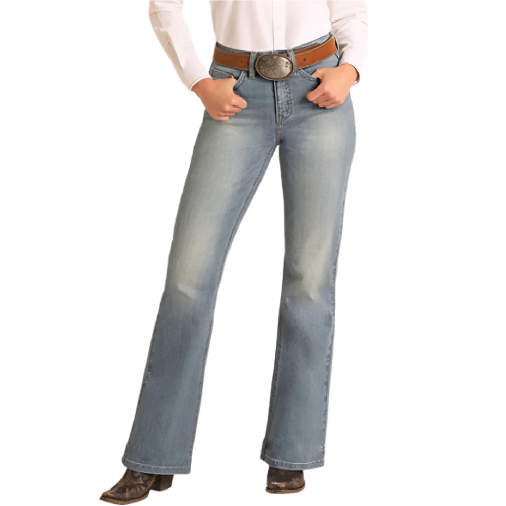 Rock & Roll Denim Women's Mid Rise Riding Jeans - FINAL SALE - Image 2