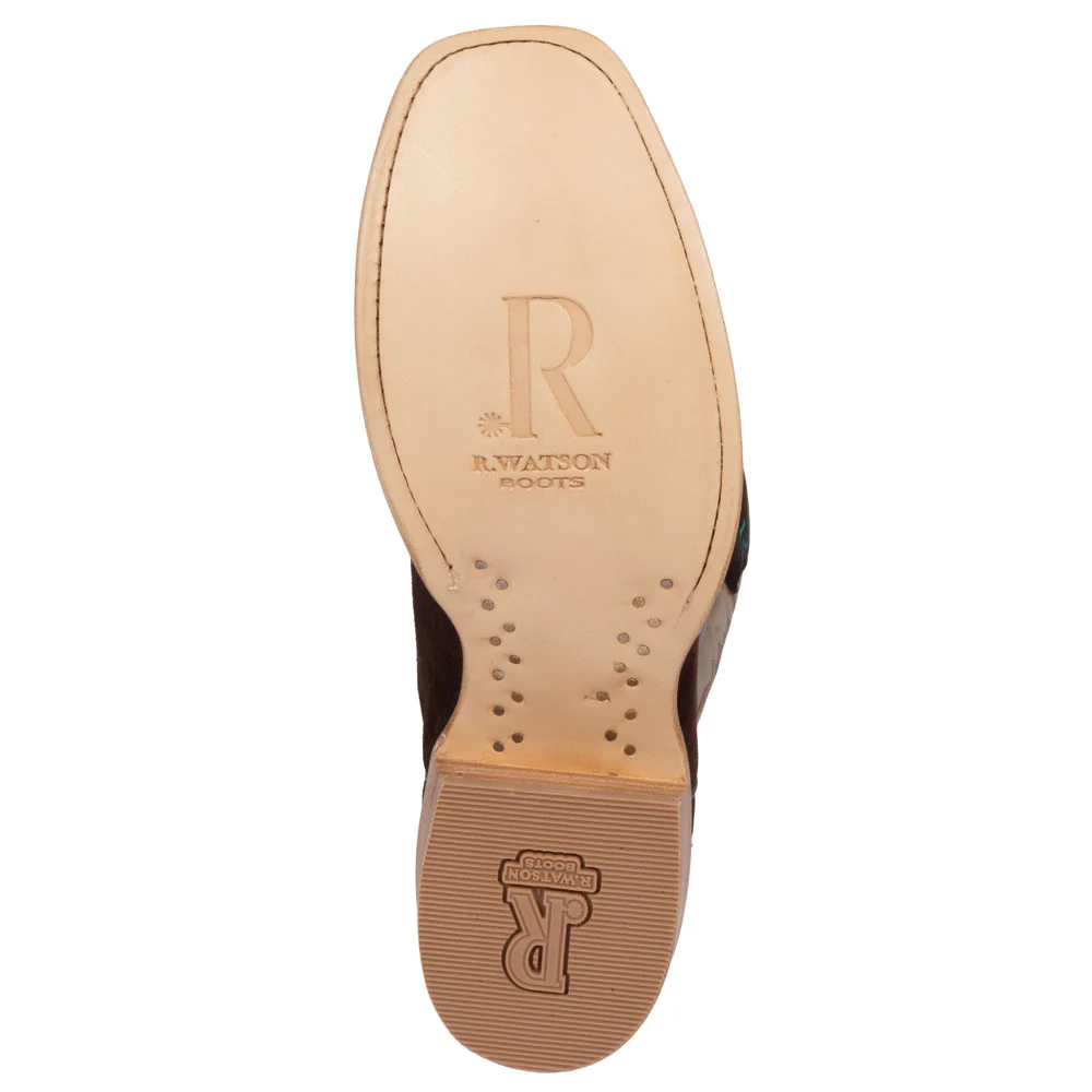R. Watson Women's Chocolate Roughout Cutter Toe Boot - Image 4
