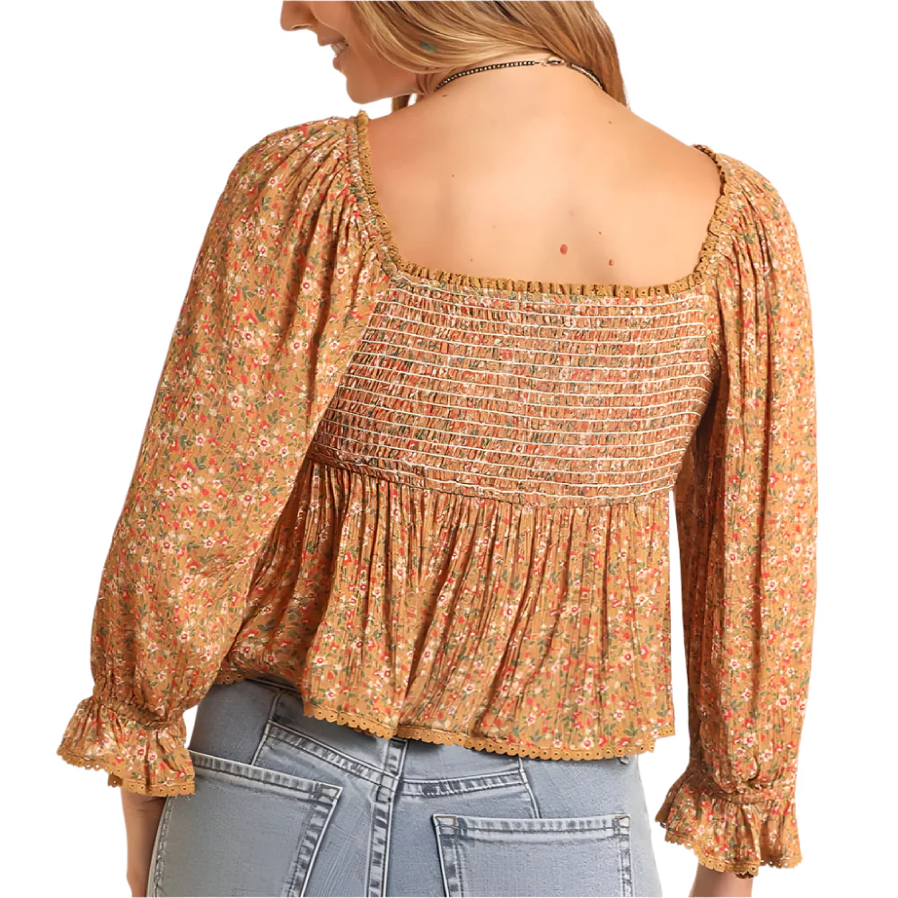 Rock & Roll Denim Women's Ditsy Floral Blouse - Image 2