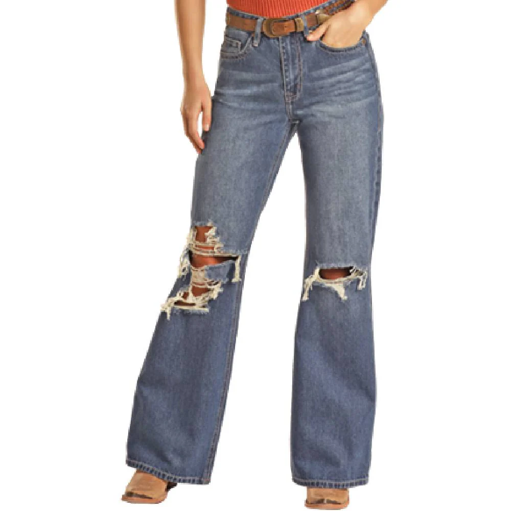 Rock & Roll Denim Women's Distressed Jean - FINAL SALE