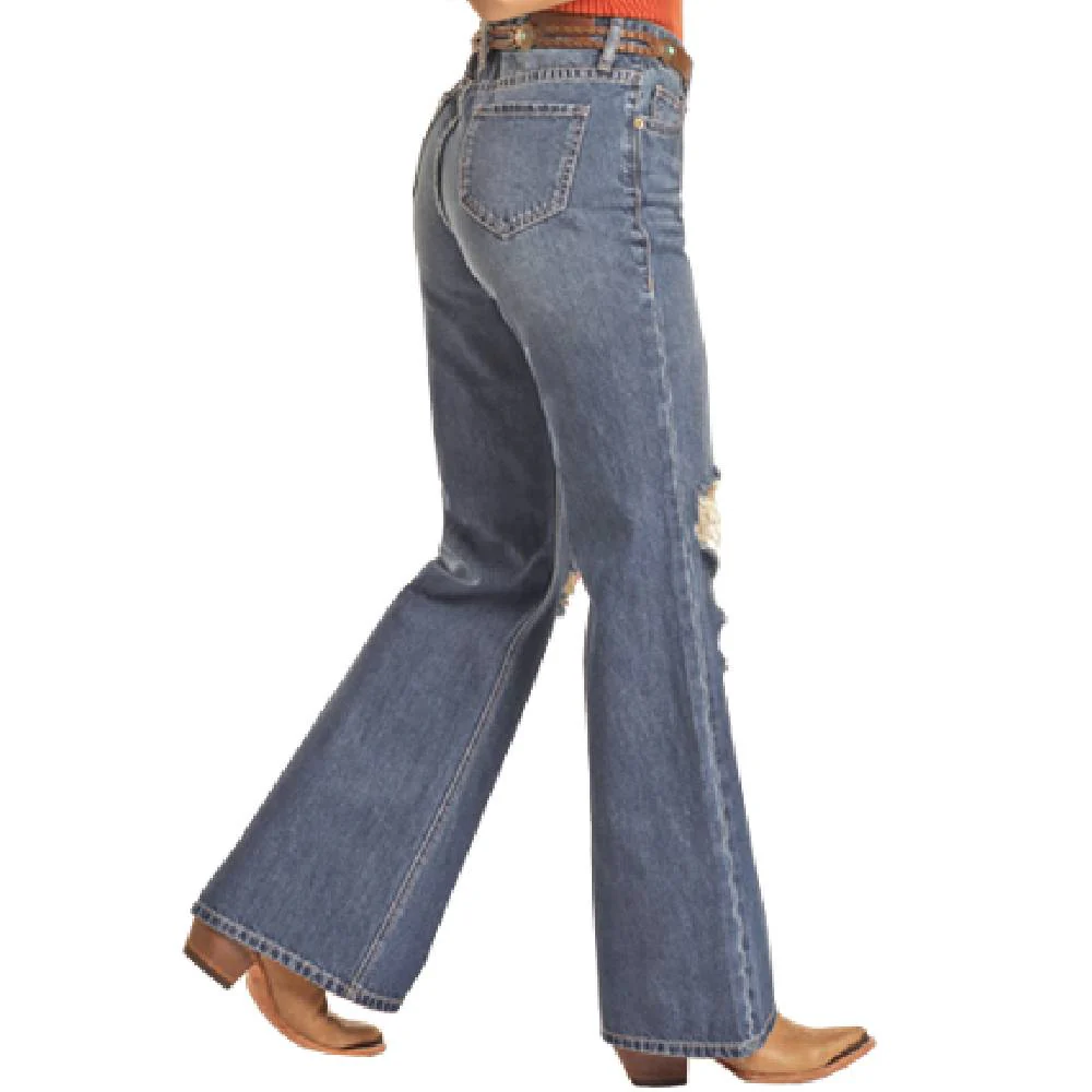 Rock & Roll Denim Women's Distressed Jean - FINAL SALE - Image 2