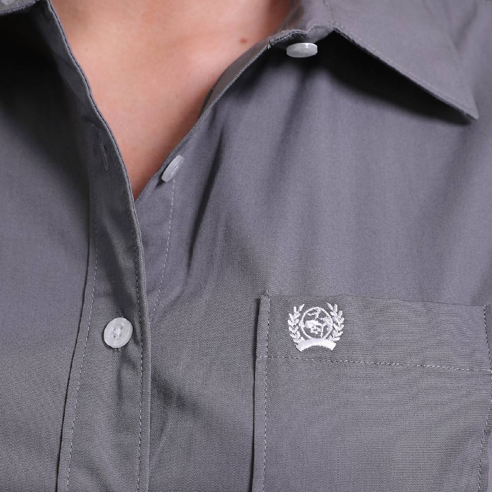Cinch Women's Solid Grey Button Shirt - Image 2