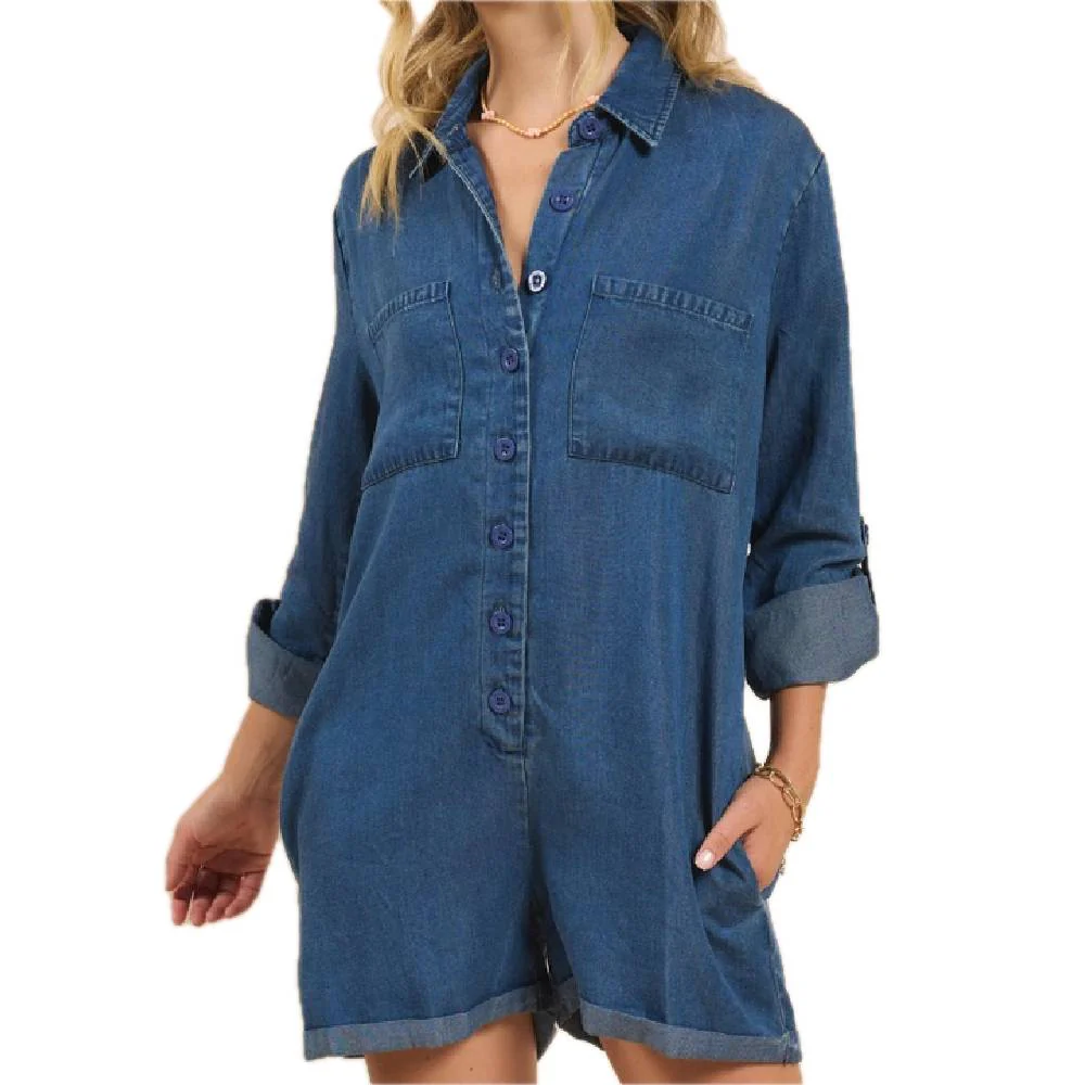 Sadie & Sage Buttoned Romper - FINAL SALE