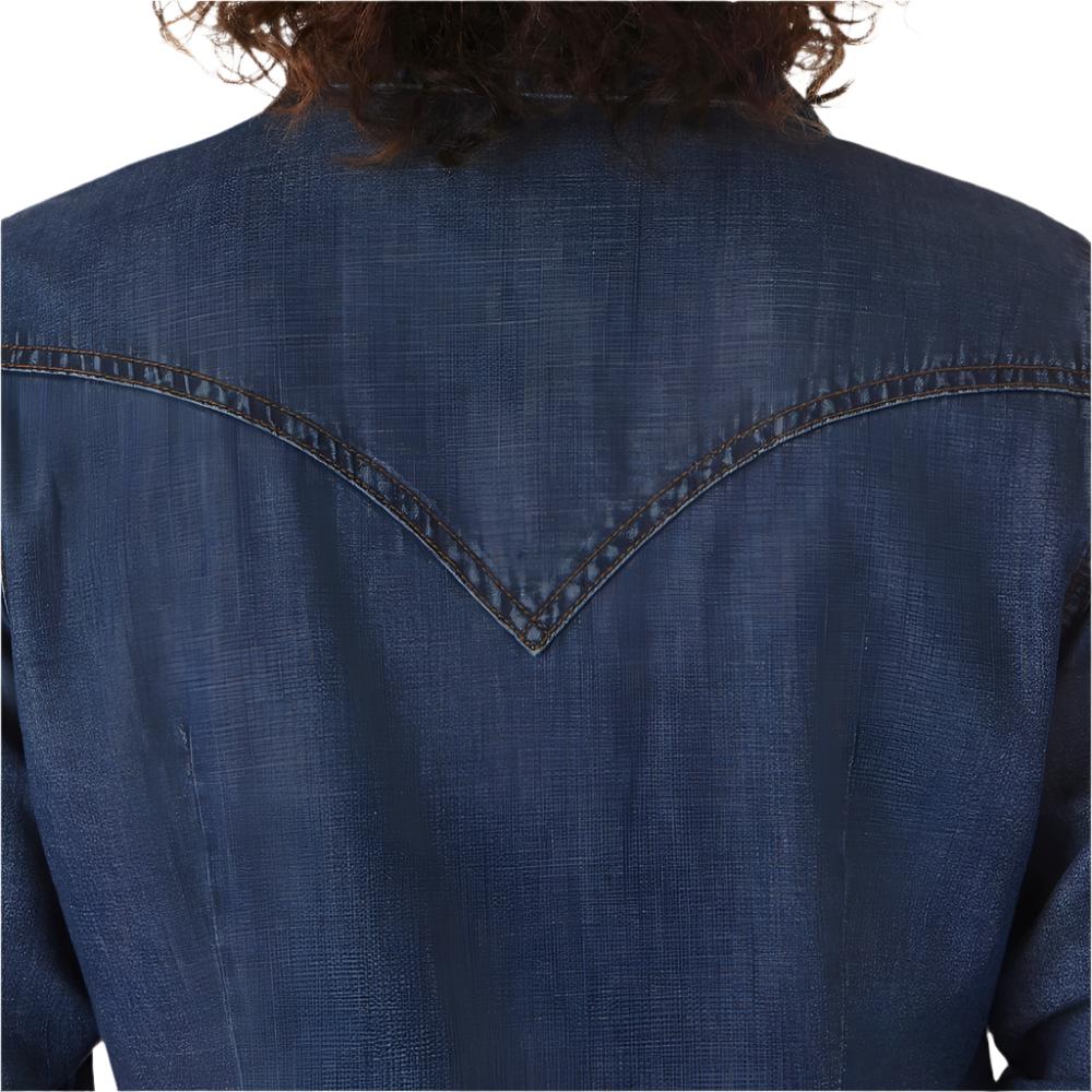 Wrangler Women's Dark Denim Snap Shirt - Image 4