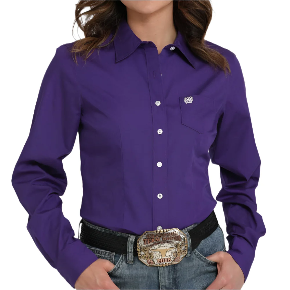 Cinch Women's Purple Button Down Shirt