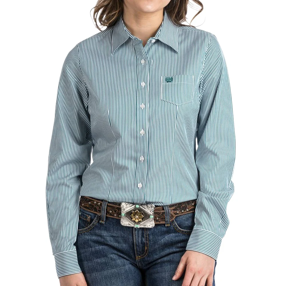 Cinch Women's Stripe Button Shirt