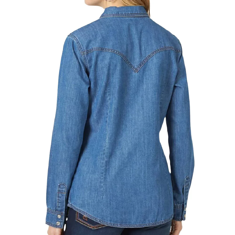 Wrangler Women's Western Snap Denim Shirt - Image 2