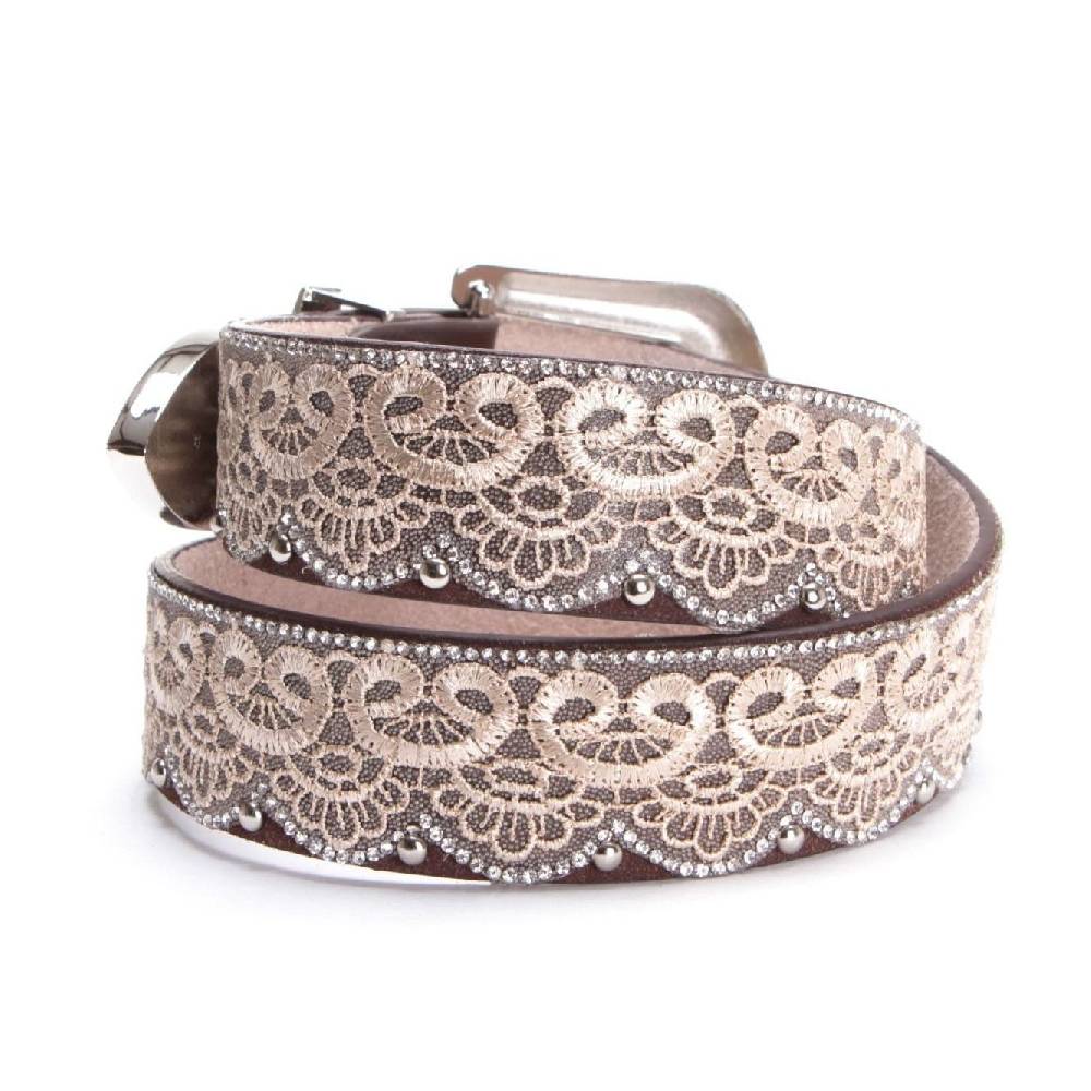 W. AR Lace Rhinestone Belt - Image 2