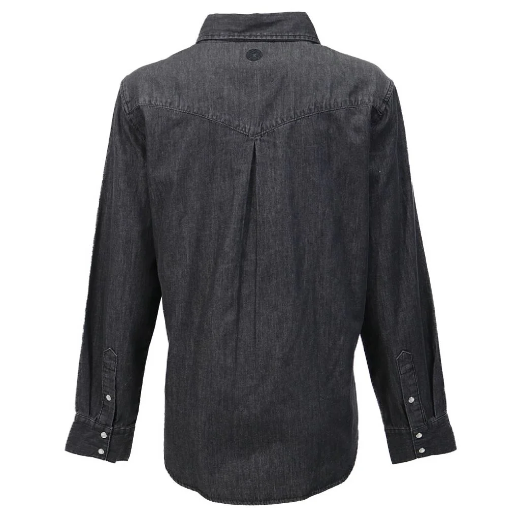 Hooey Women's Del Denim Black Chambray Snap Shirt - Image 2