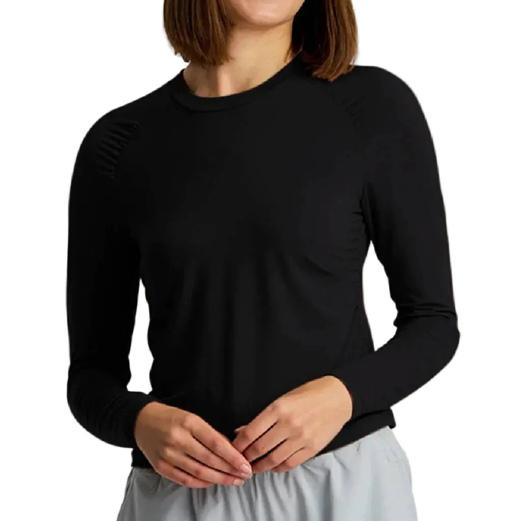 Free Fly Women's Black Elevate Lightweight Fitted Top