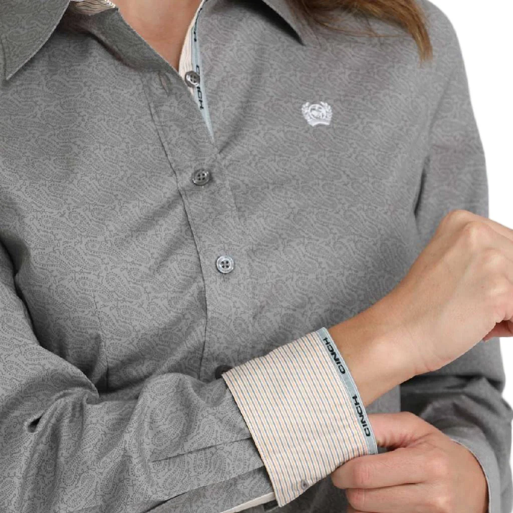 Cinch Women's Paisley Print Button Down Shirt - Image 2