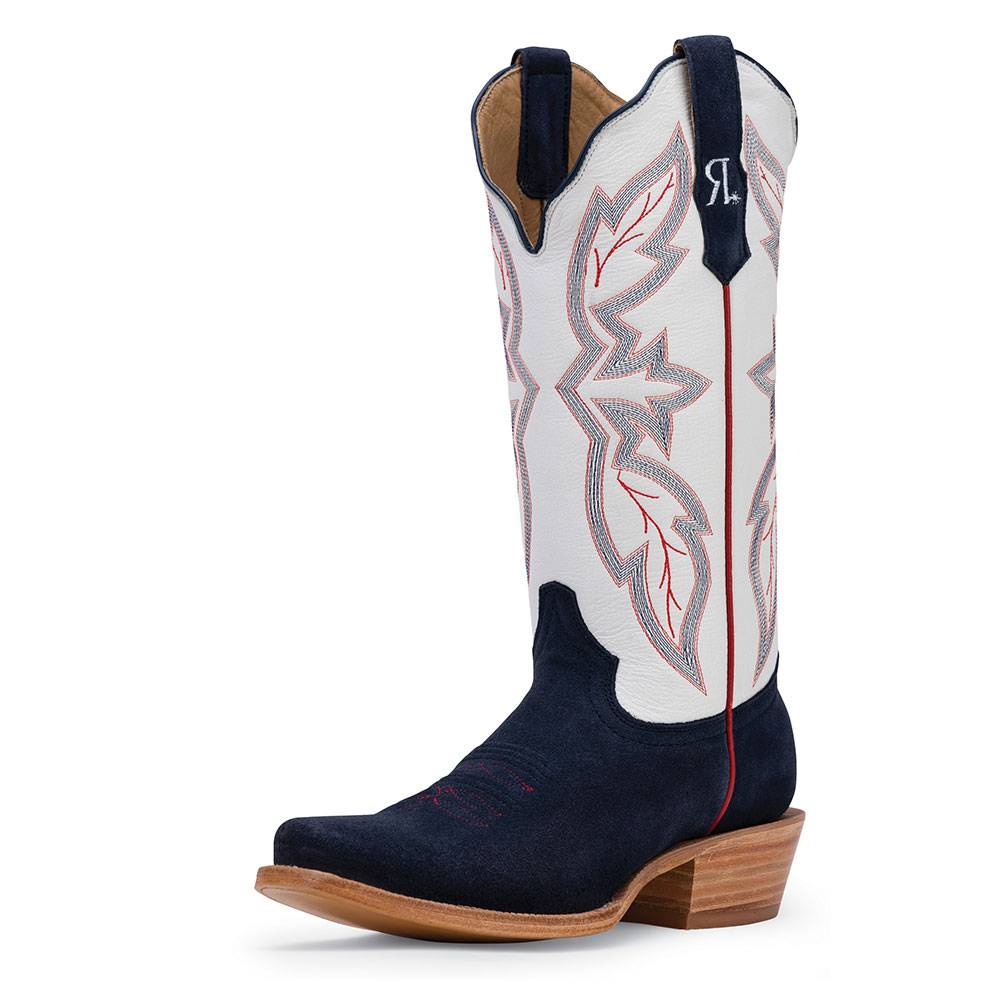 R. Watson Women's Midnight Roughout Cutter Toe Boots