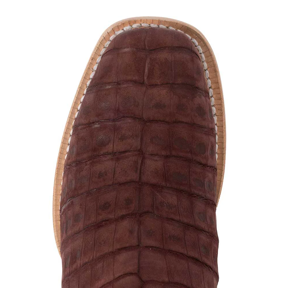 R. Watson Women's Nubuck Rhubarb Caiman Belly Cutter Toe Boot - Image 2