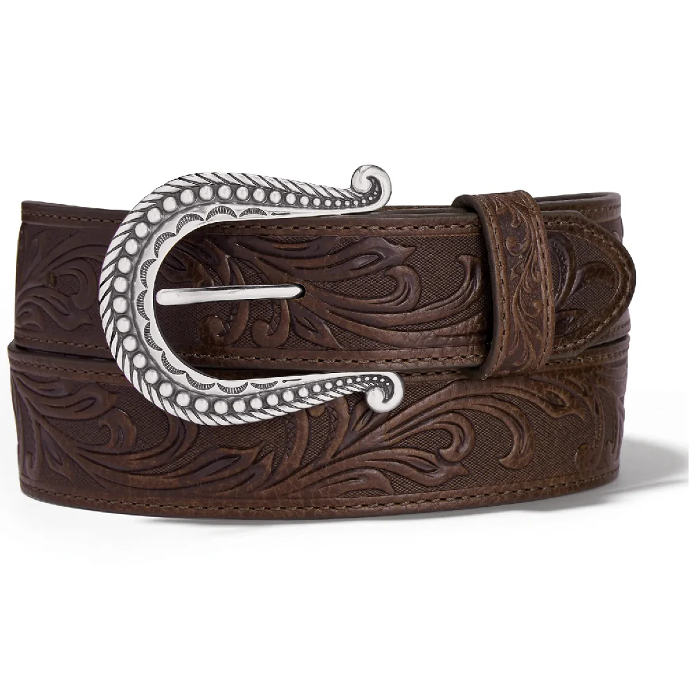 Justin Women's Paris Vine Tooled Leather - Chocolate Brown