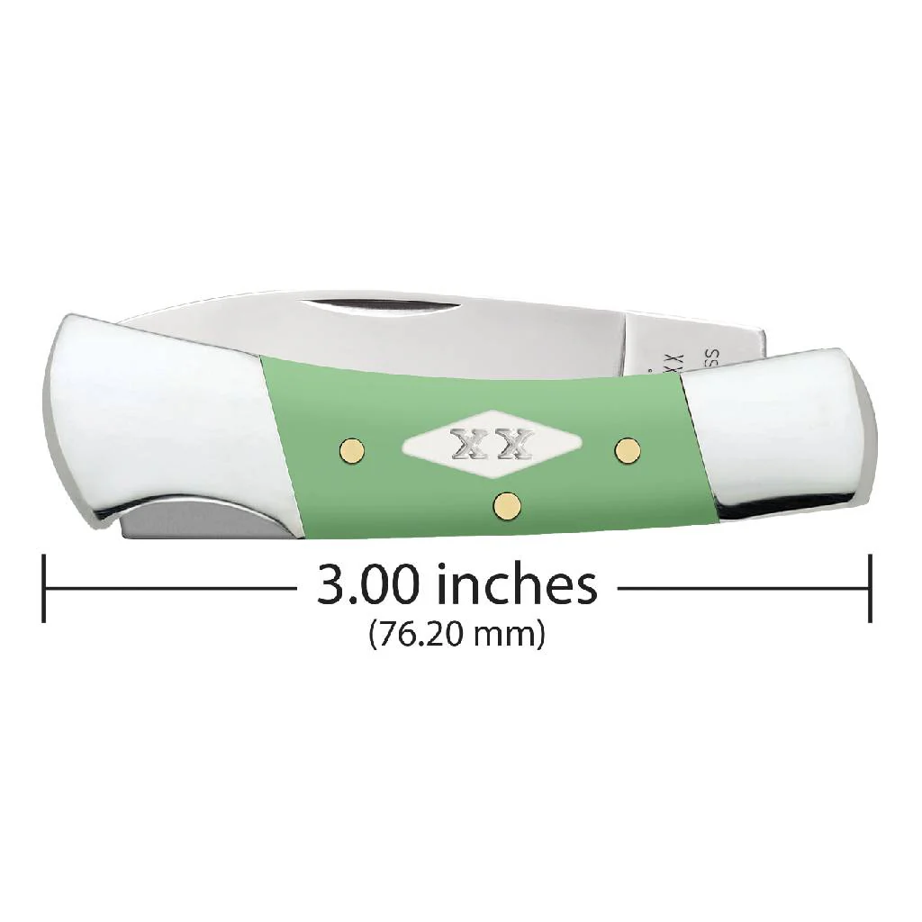 Case Mint Green Synthetic Smooth Lockback - Image 2