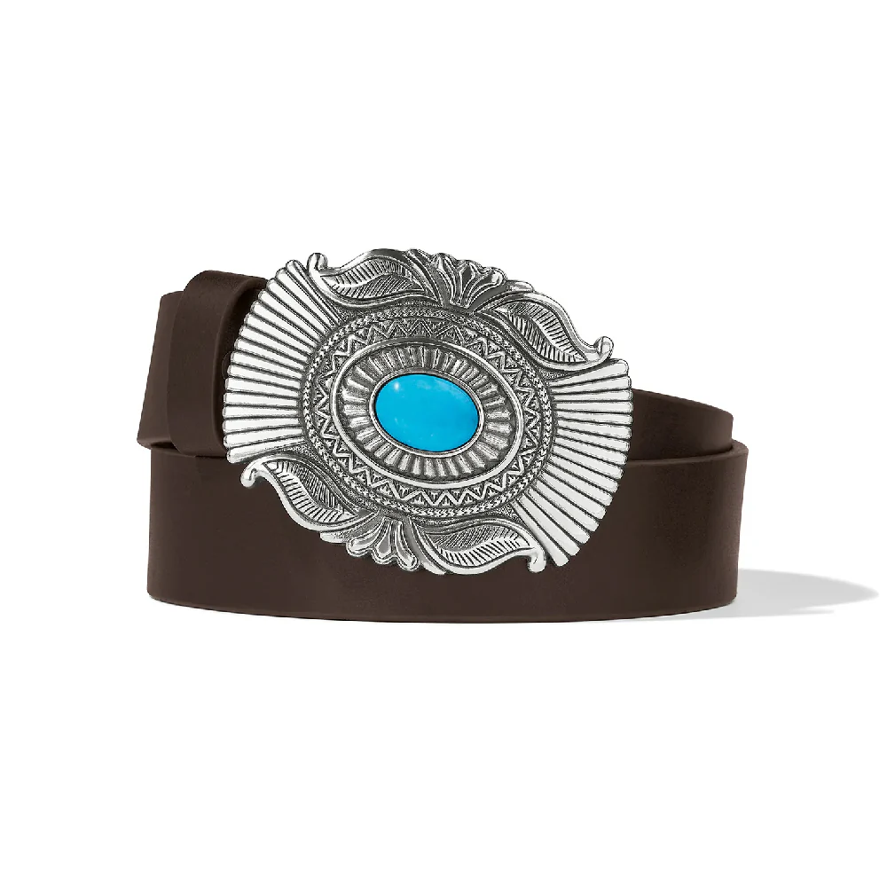 Brighton Raindance Silver Turquoise Belt