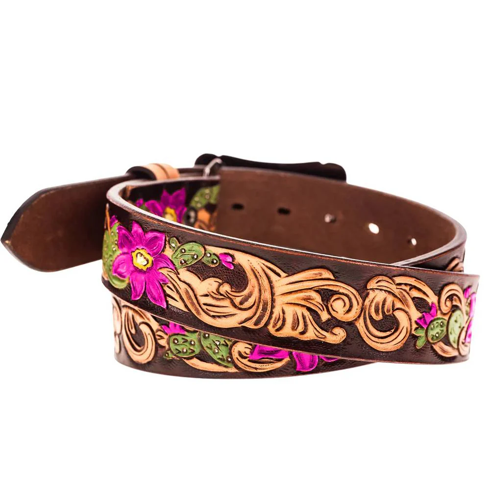 Hooey Women's Senorita Cactus Blossom Filigree Belt - Image 2