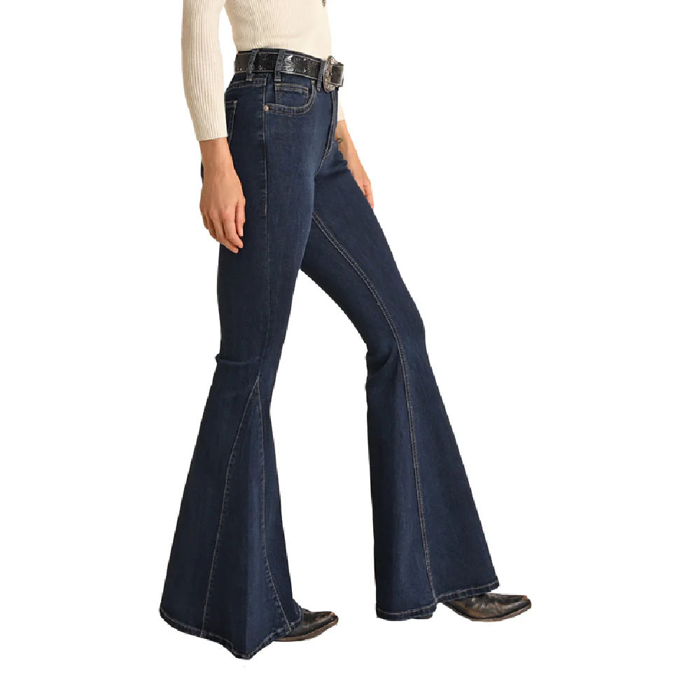 *Rock & Roll Denim Women's Side Insert Bell Bottom Jeans - FINAL SALE - Image 2