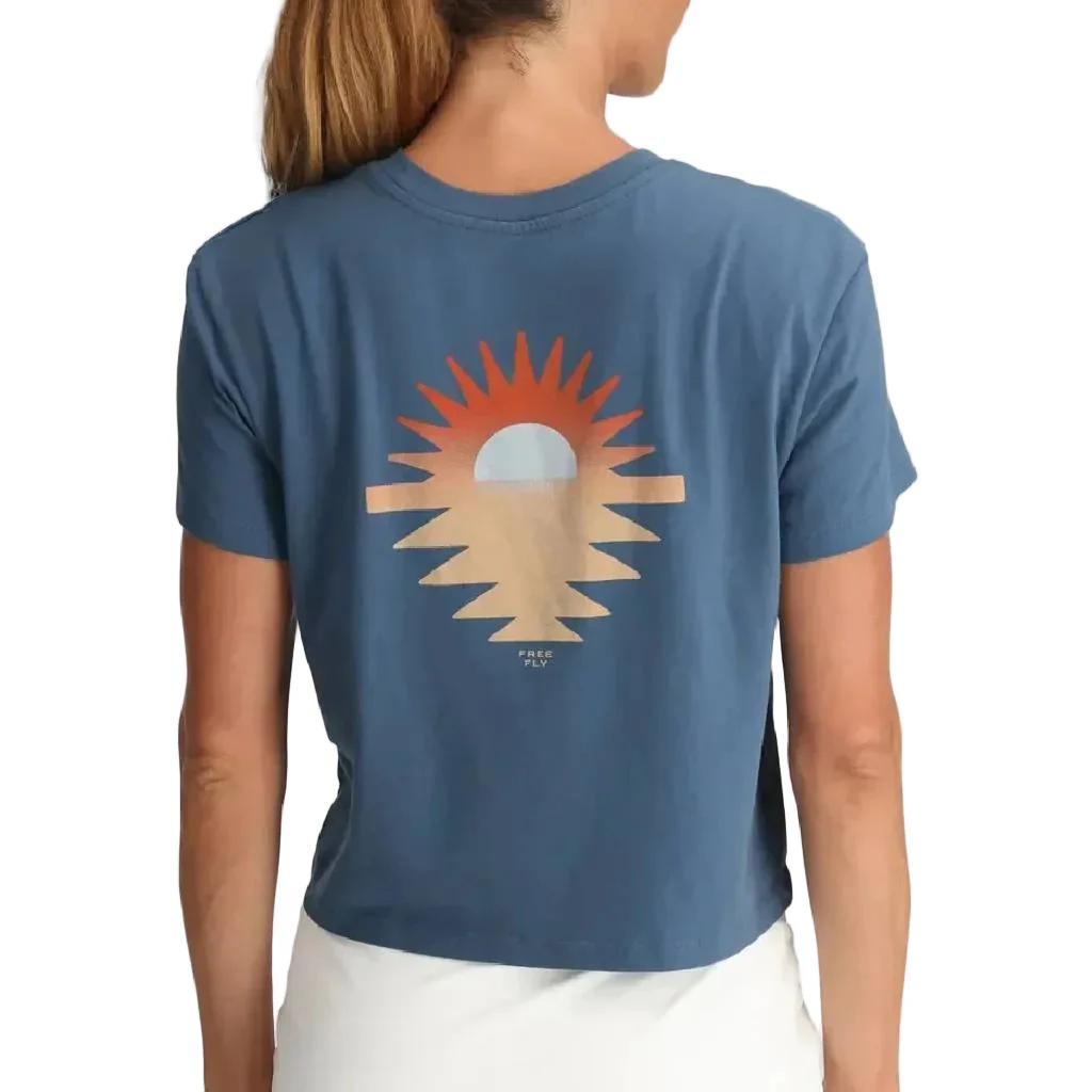 Free Fly Women's Sol Y Mar Pacific Blue Tee - Image 2