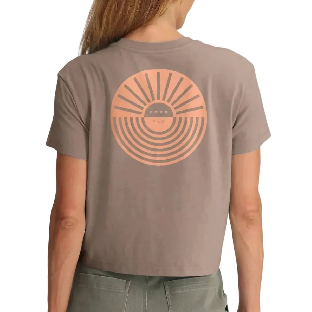 Free Fly Women's Sun Ripple Heather Fossil Tee