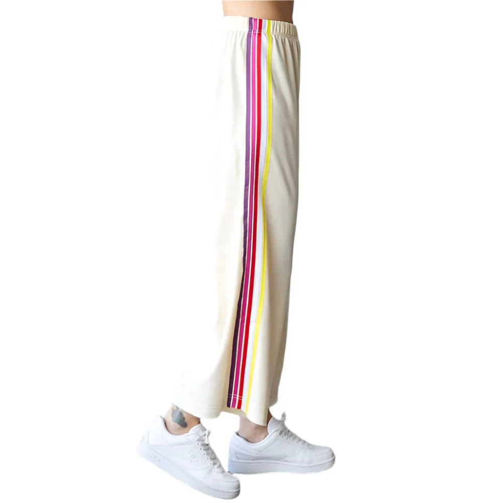 Striped Straight Leg Cropped Pants - FINAL SALE - Image 2