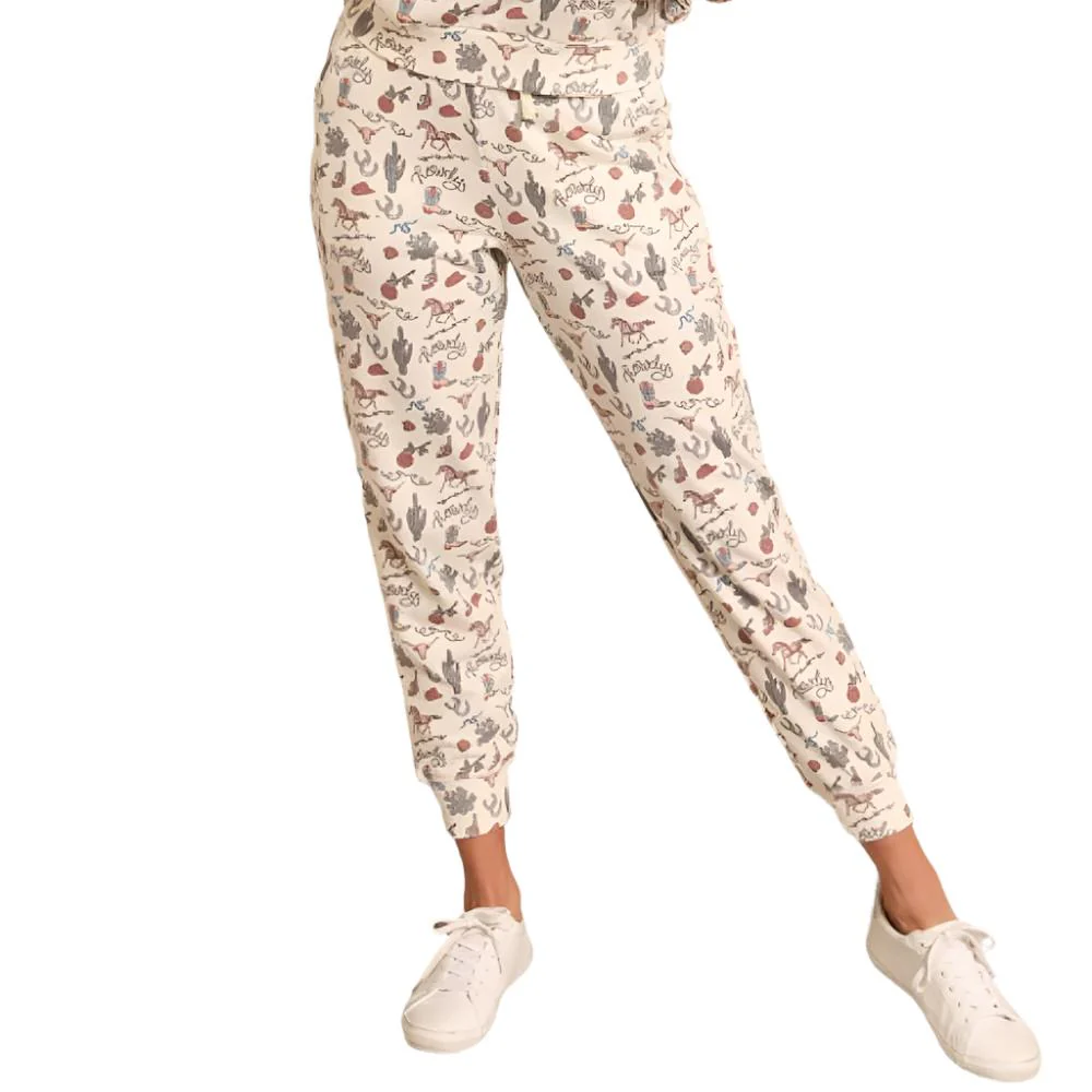 Rock & Roll Denim Women's Western Print Joggers - Image 2