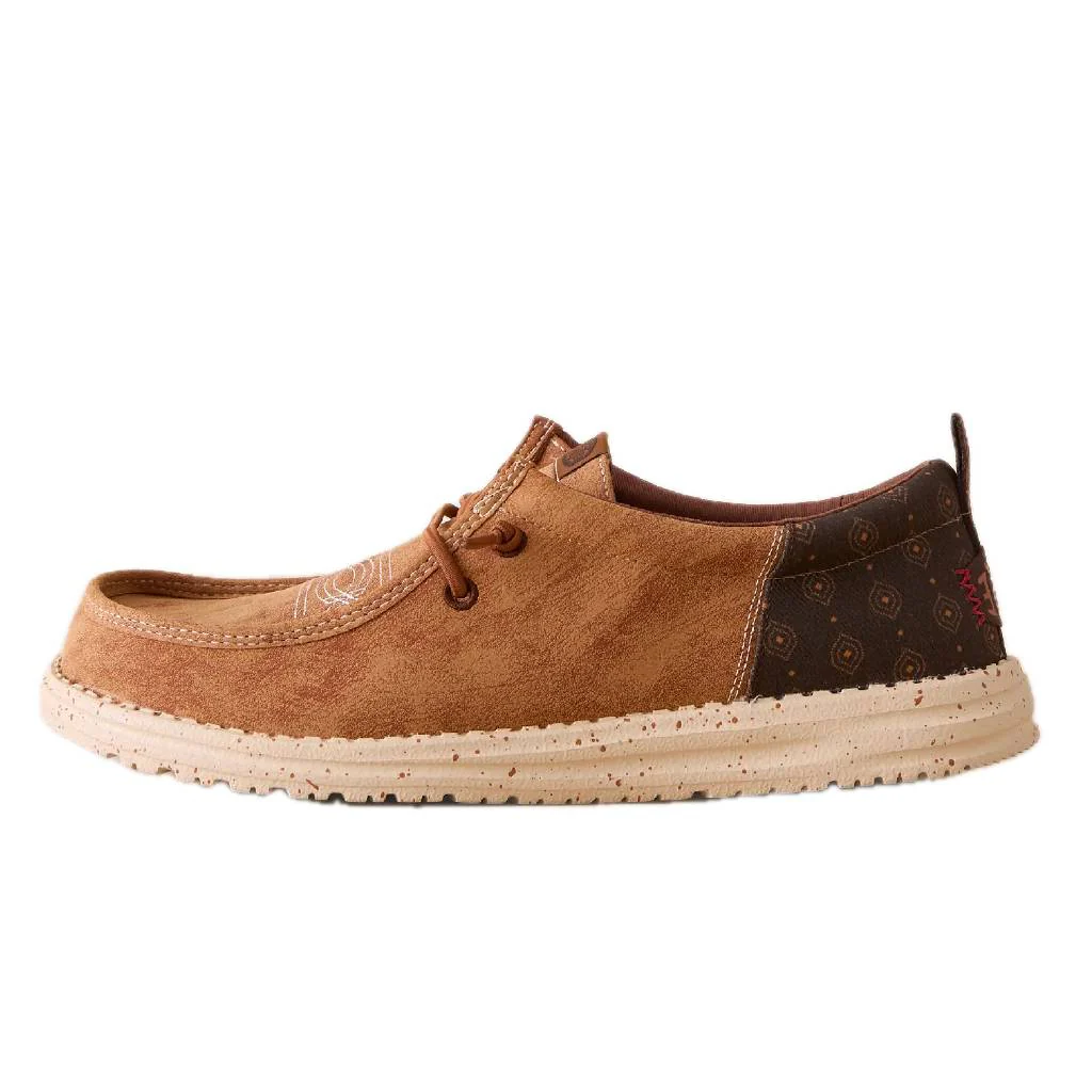 Hey Dude Wally Funk Western Stitch - Argan Brown/Multi