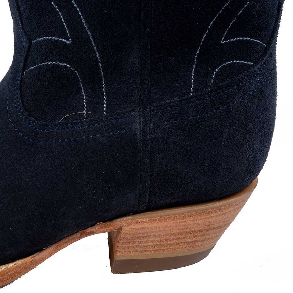Black Star Victoria Suede Boot - Navy - Image 3