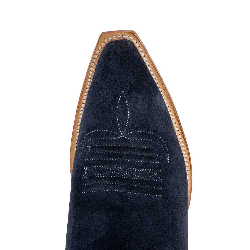Black Star Victoria Suede Boot - Navy - Image 4