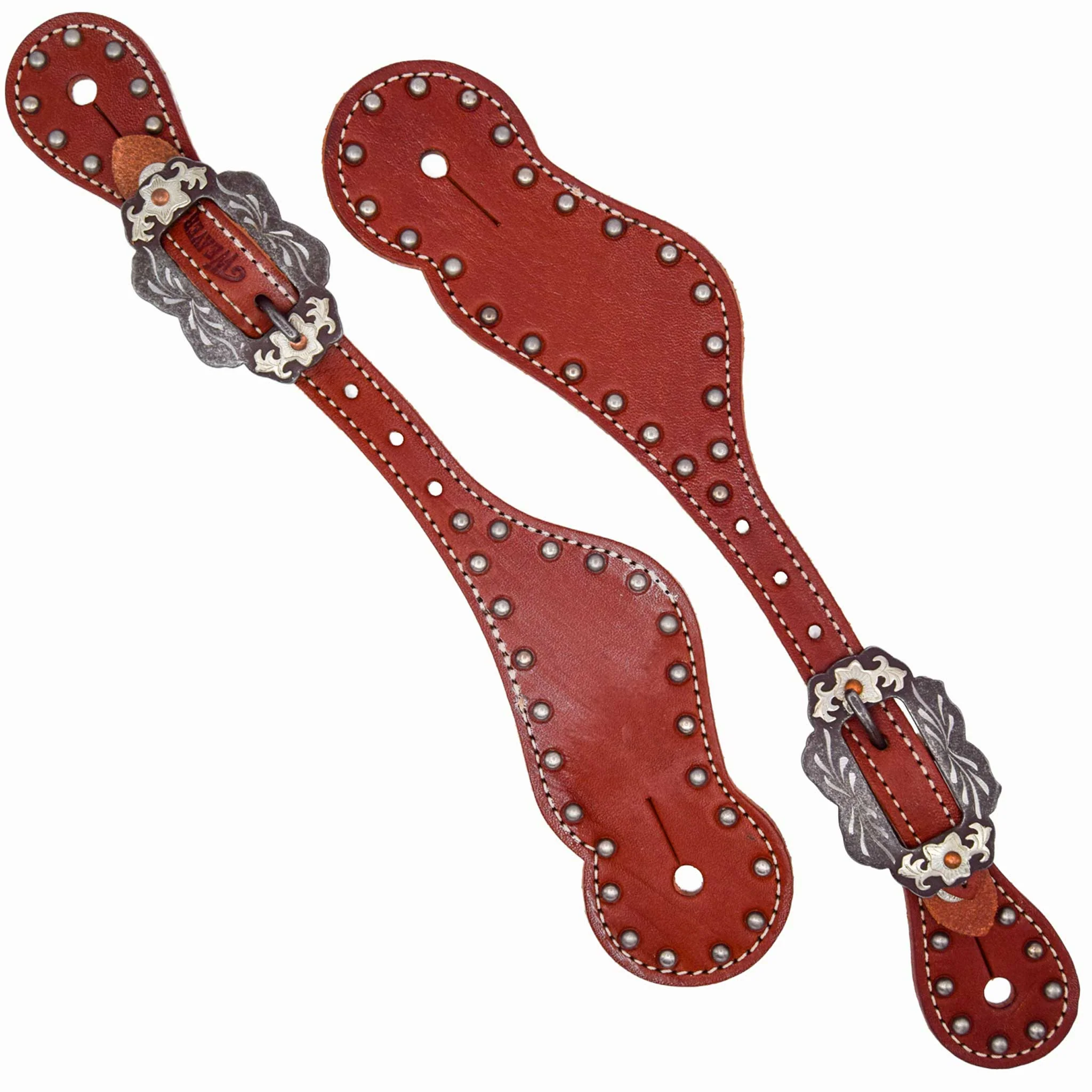 Weaver Ladies Harness Contour Spur Straps w/Dots - Image 2