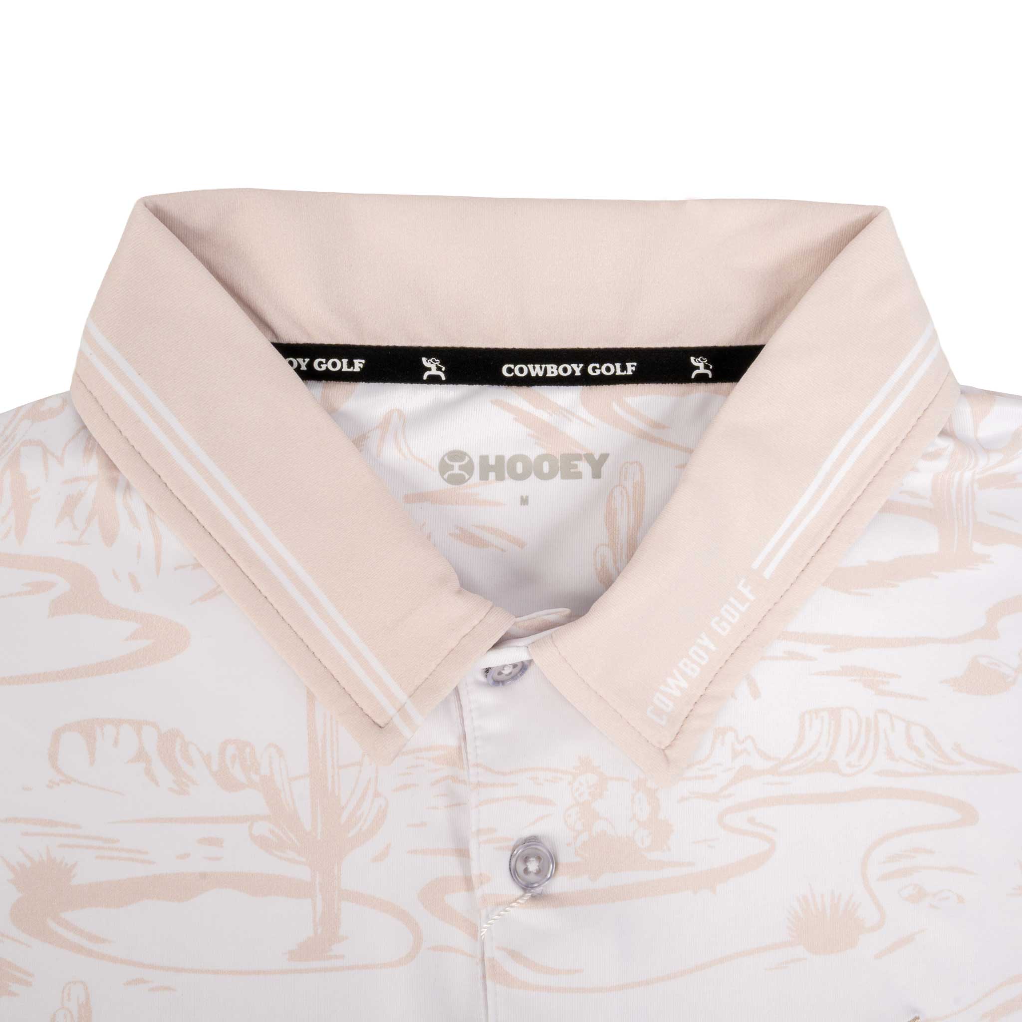 Hooey Men's Weekender White Tan Desert Polo Shirt - Image 2