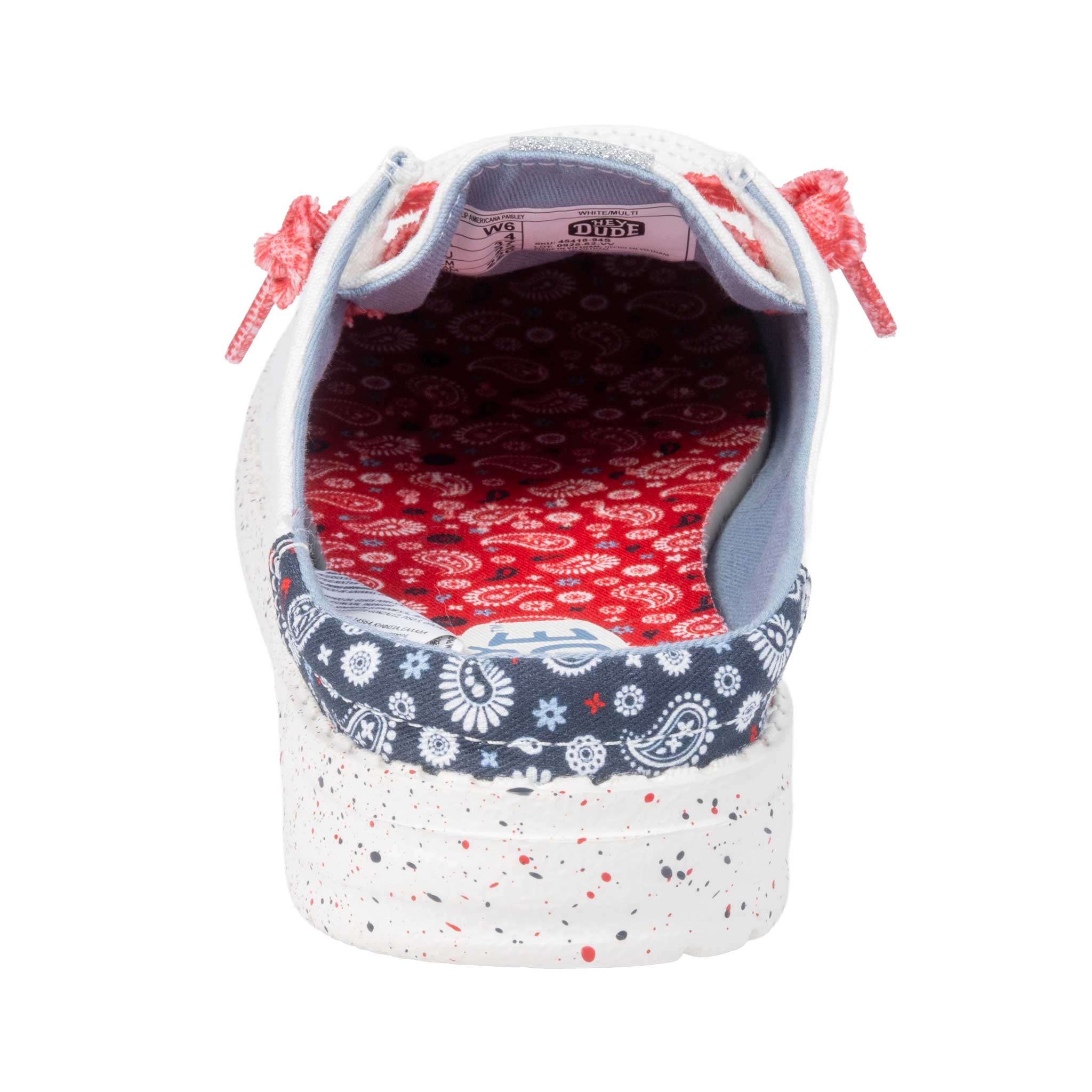 Hey Dude Wendy Slip On Americana Paisley - White/Multi - Image 2