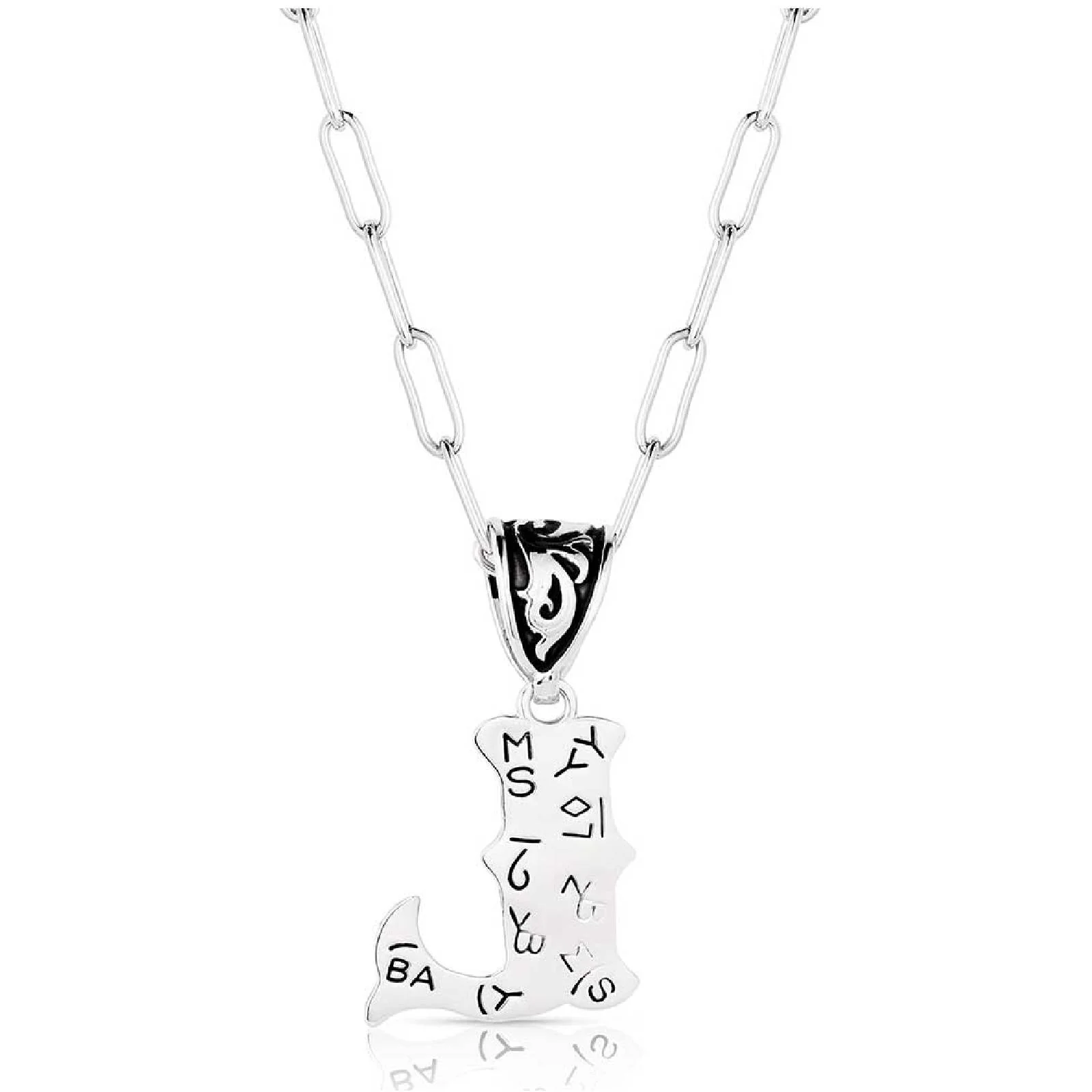 Montana Silversmiths Western Initial Necklace - L - Image 2