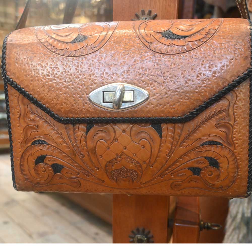 Vintage Leather Western Purse - Image 2