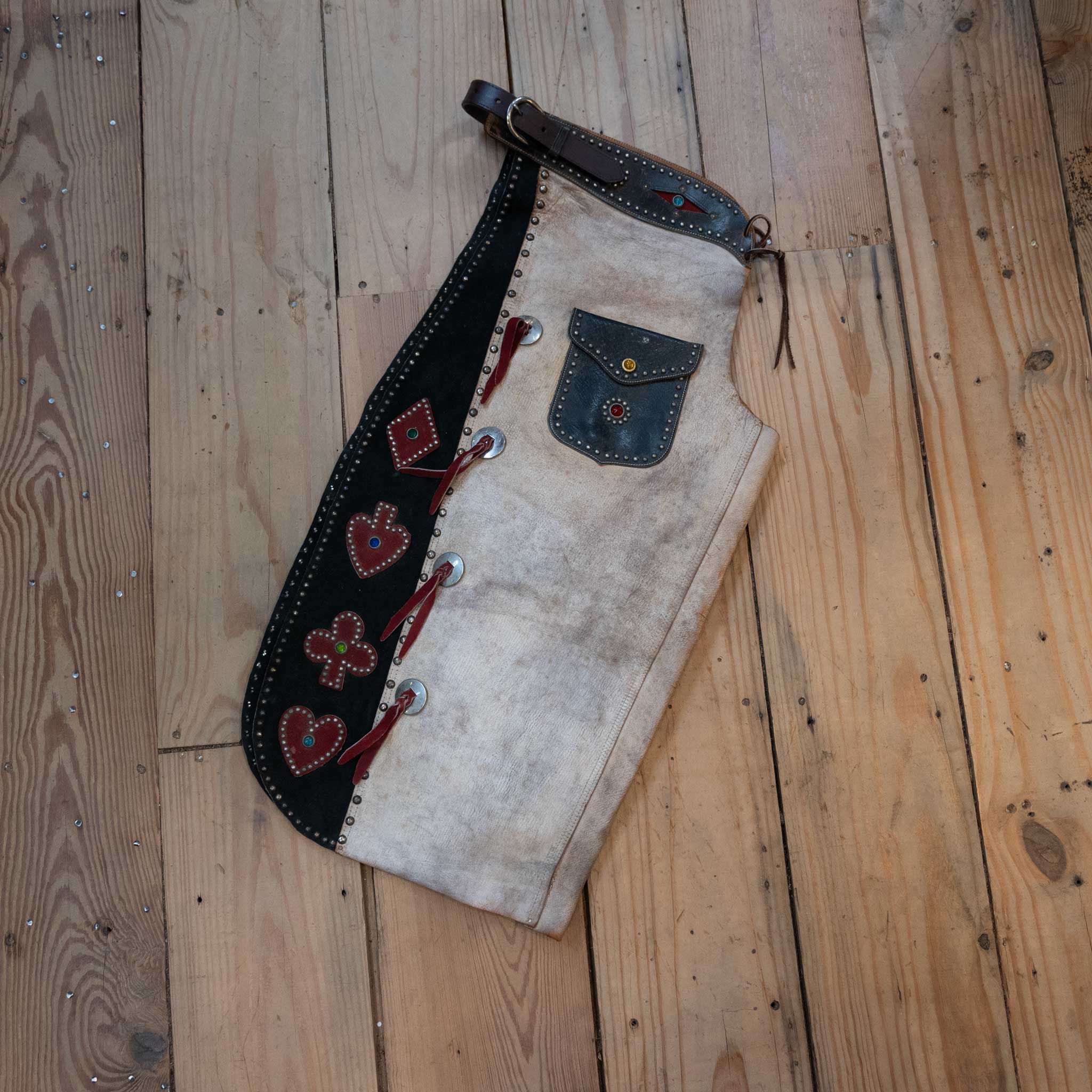 Western 1940's Buckaroo Jr. Batwing Poker Chaps - Image 3