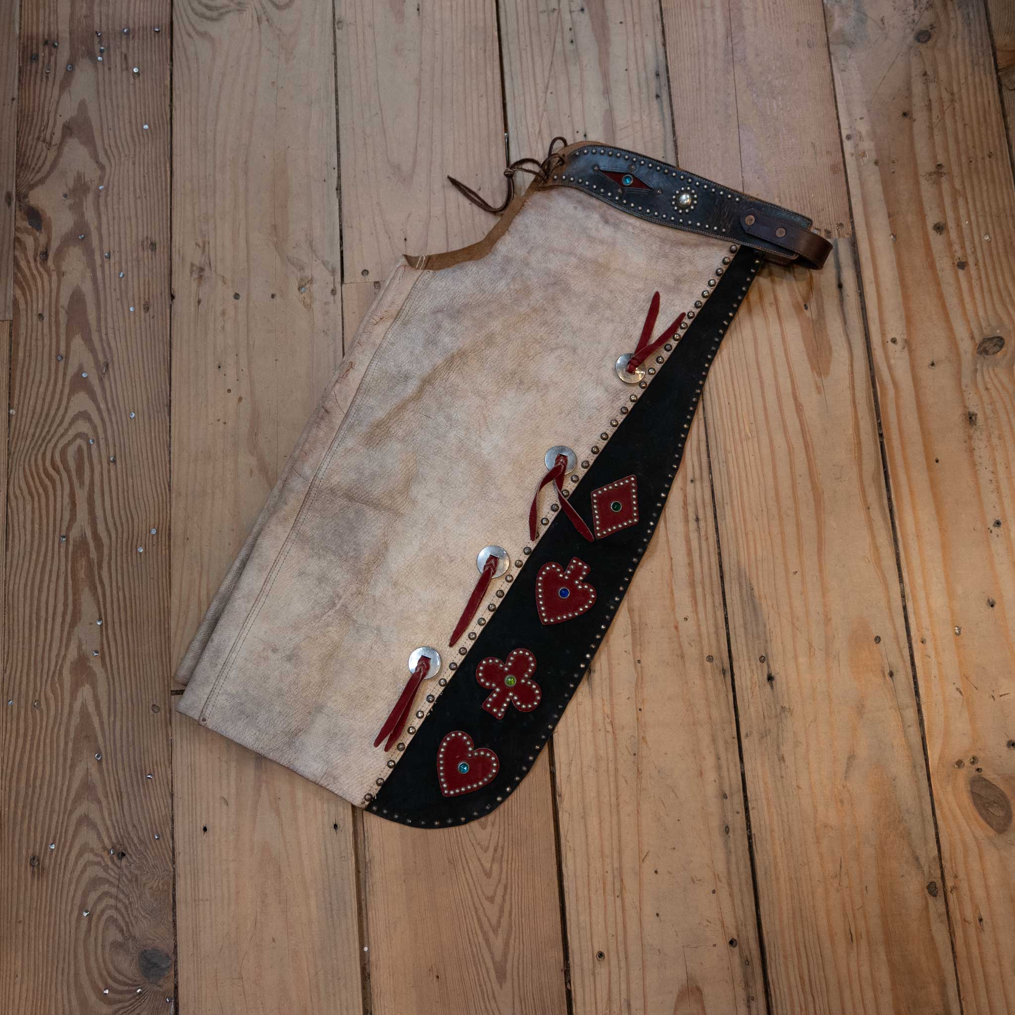 Western 1940's Buckaroo Jr. Batwing Poker Chaps - Image 6