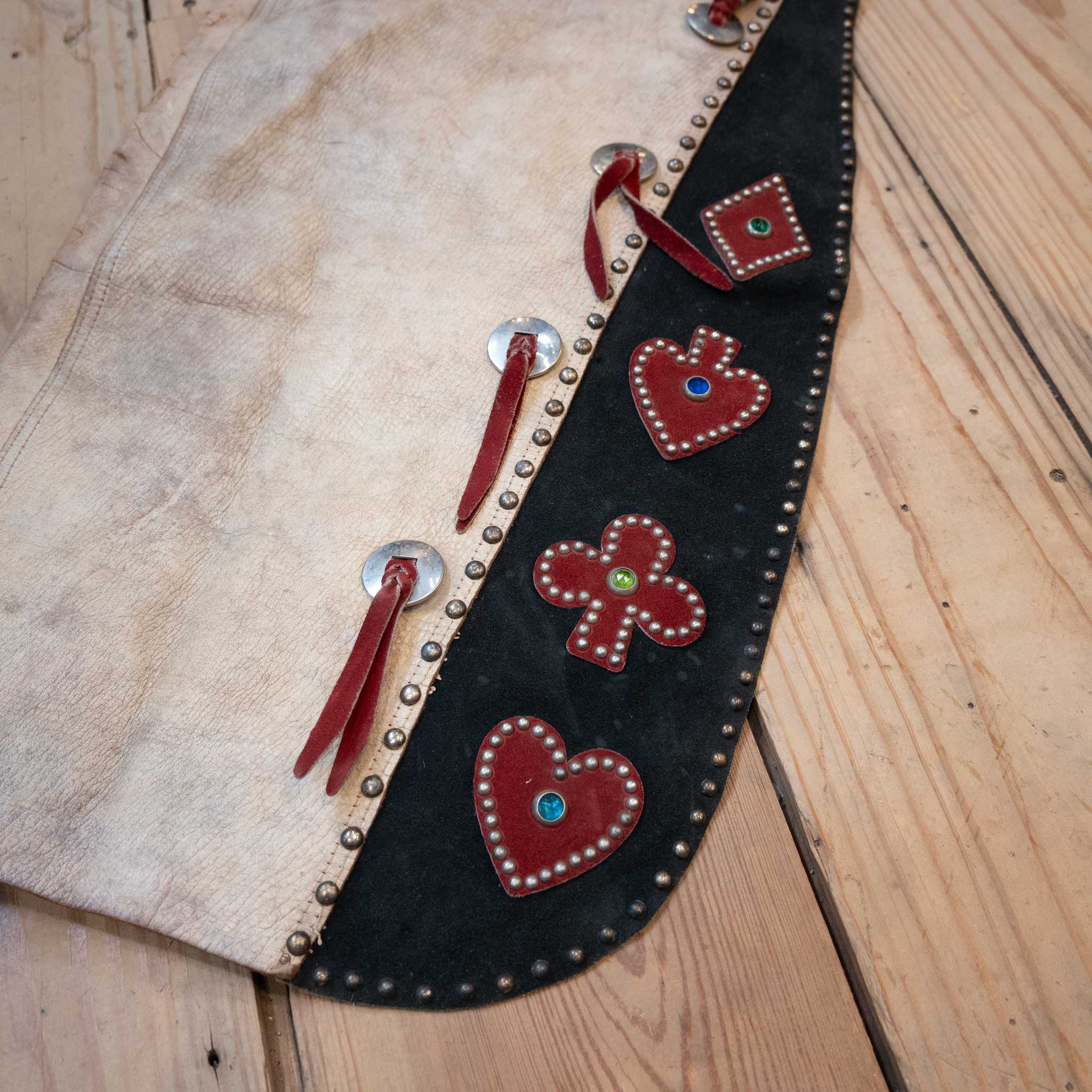 Western 1940's Buckaroo Jr. Batwing Poker Chaps - Image 7