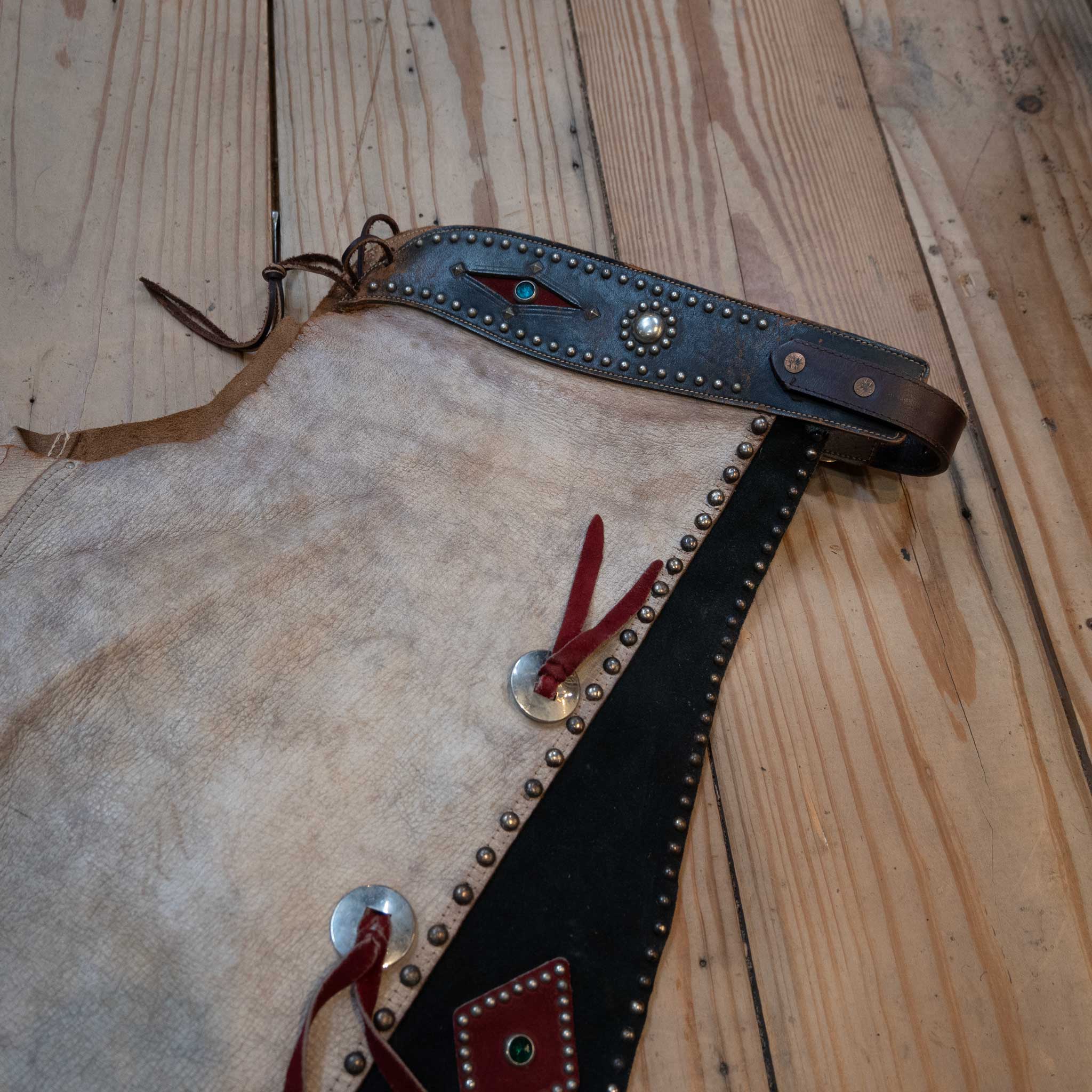 Western 1940's Buckaroo Jr. Batwing Poker Chaps - Image 8