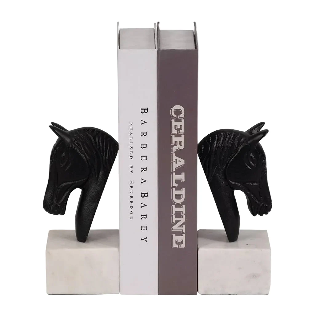 Sagebrook Home Metal Horse Head Bookends