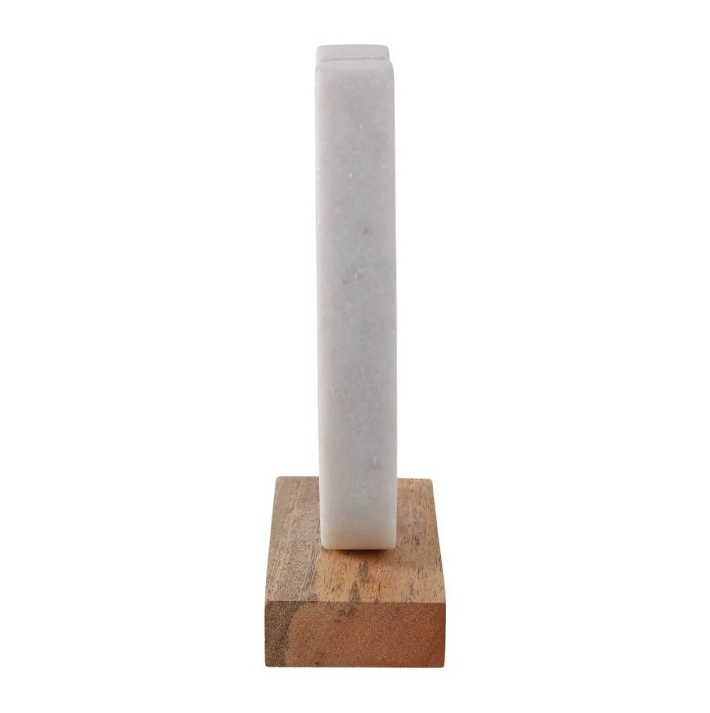 Sagebrook Home Marble Horseshoe on Wood Base - Image 2