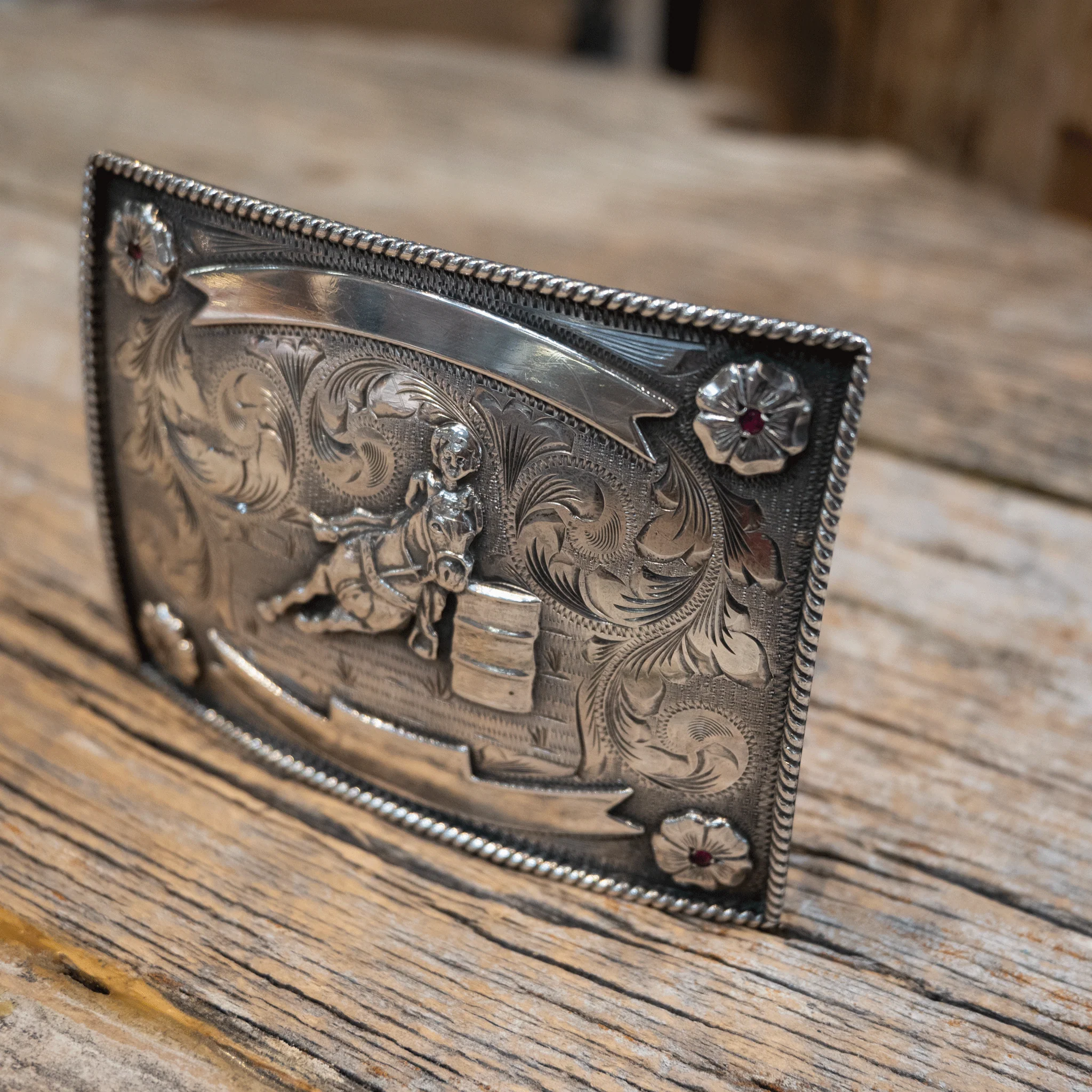 Vintage Barrel Racer Belt Buckle - Image 2