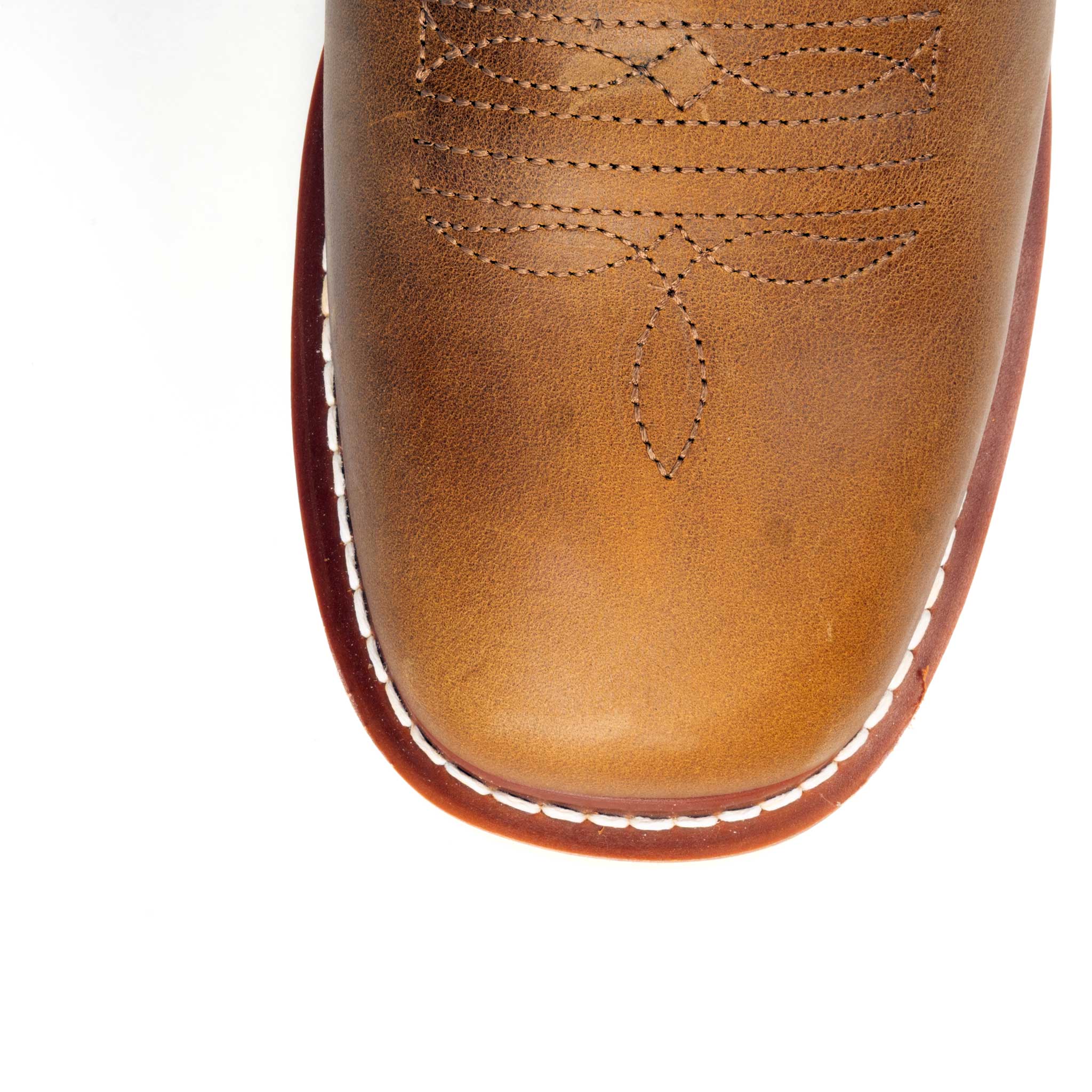 R. Watson Men's Tan Renegade Cowhide Square Toe Boots - Image 2
